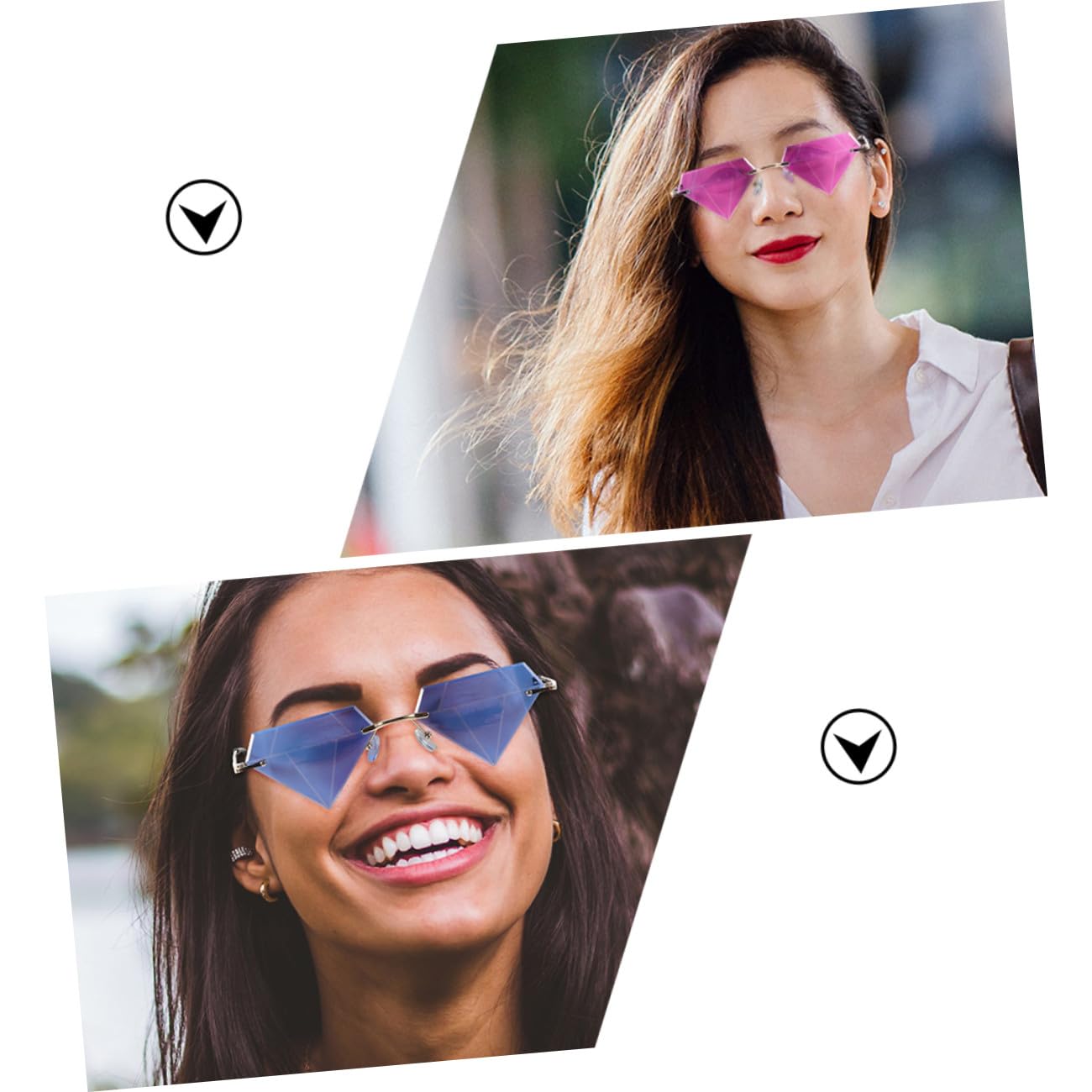 GALPADA 8 Stück Diamant Brille Party Brille Für Erwachsene Randlose Brille Für Herren Klare Brille Vintage Brille Herren Brille Herrenmode Festival Brille Herren