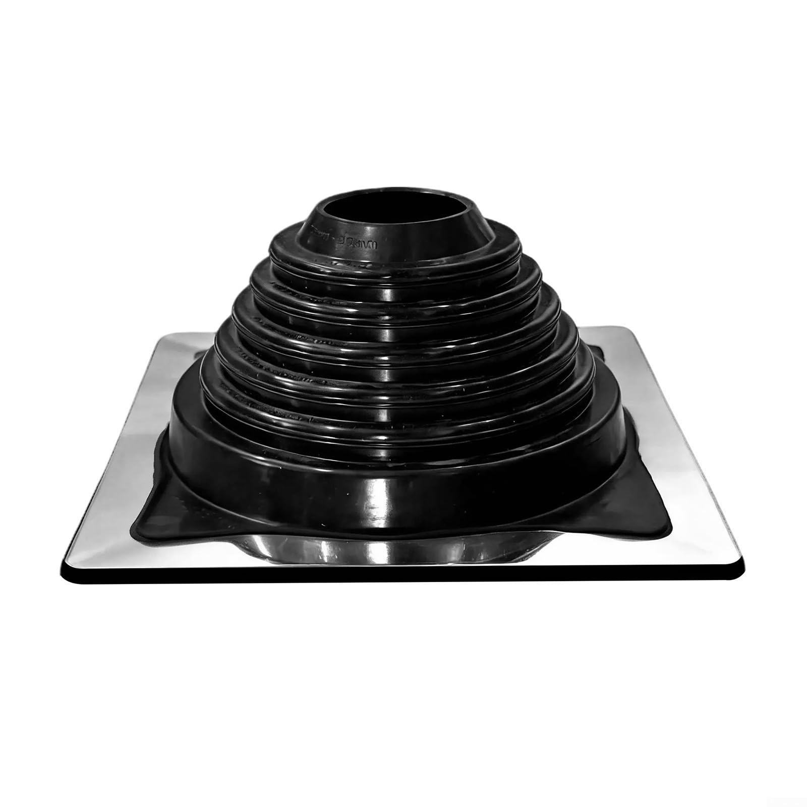 Round Heat Resistant Flue Collar for 4-5 Inch Exhaust Pipe - Weatherproof Ventilation Cover Log Burner Multi Fuel Stove Seal Ring