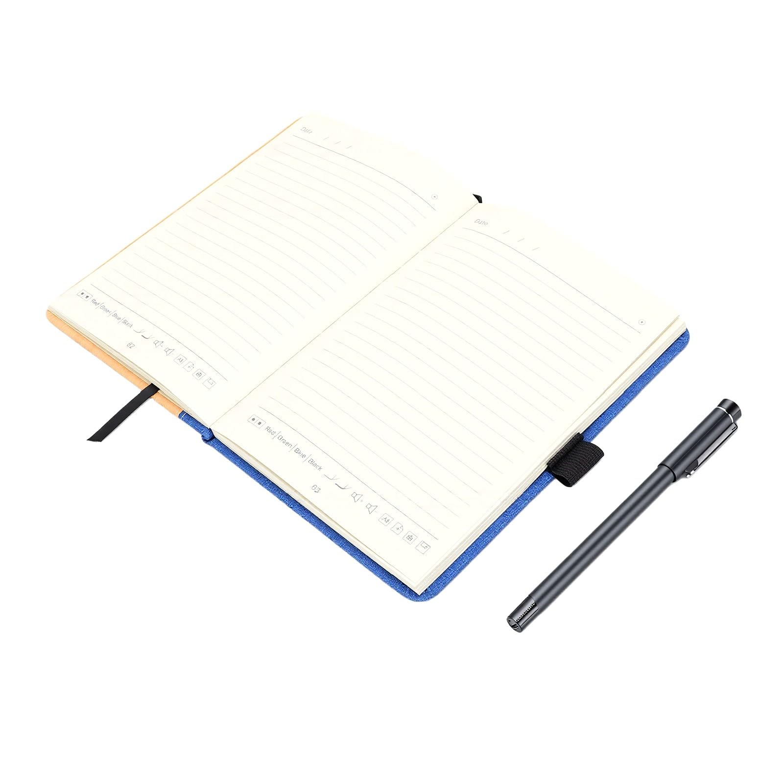 Goshyda Penna da Scrittura Intelligente con Notebook, Penna di Sincronizzazione Digitale Bluetooth con Riconoscimento della Scrittura OCR, Archiviazione Offline, per Tablet Smartphone (BLUE)