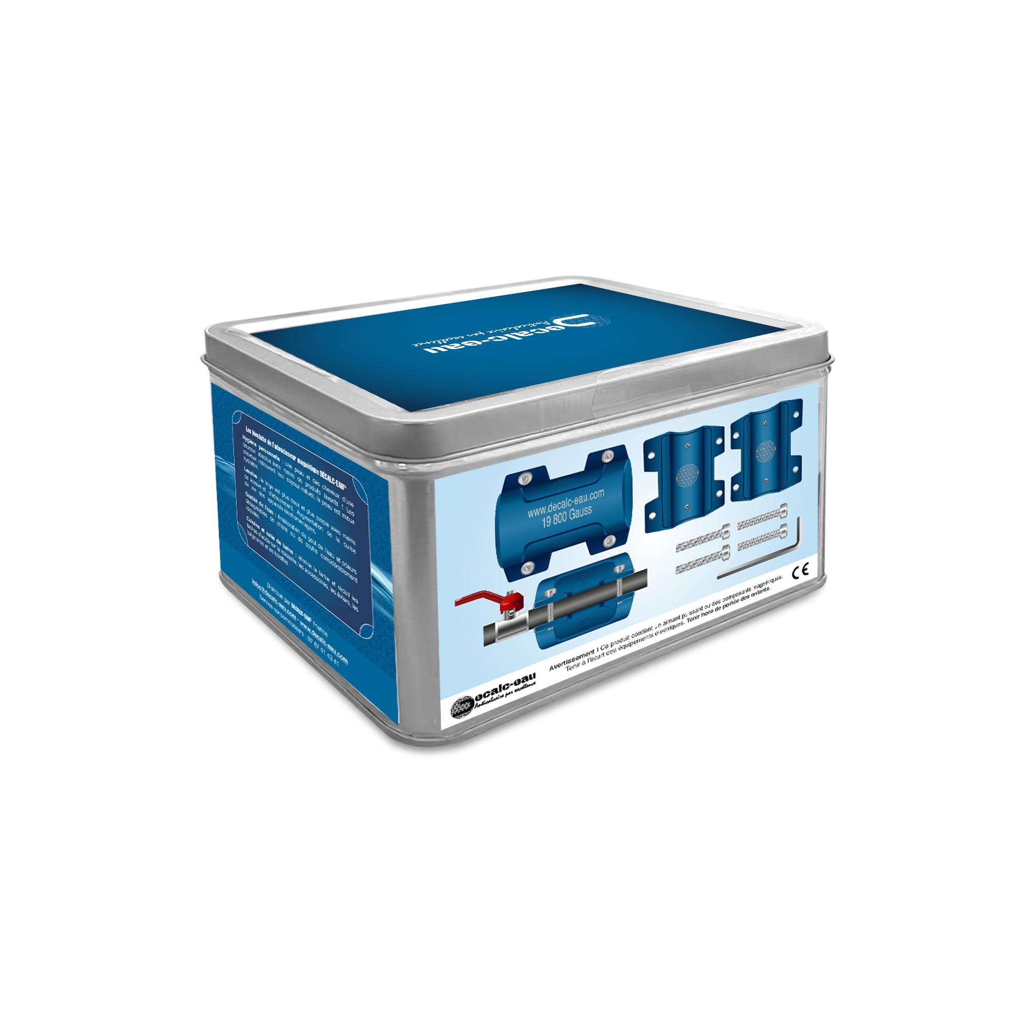Générique Anticalcaire Magnétique 19800 Gauss Mega Pro – Adoucisseur d'eau sans sel – Tuyaux cuivre & Plastique Ø18-50mm – Installation 5 Min – Durée de Vie 80 Ans – sans Entretien