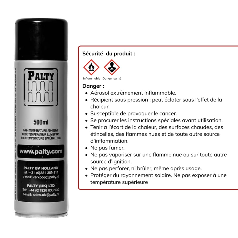 Colle néoprène - Haute température - En spray - 500ml