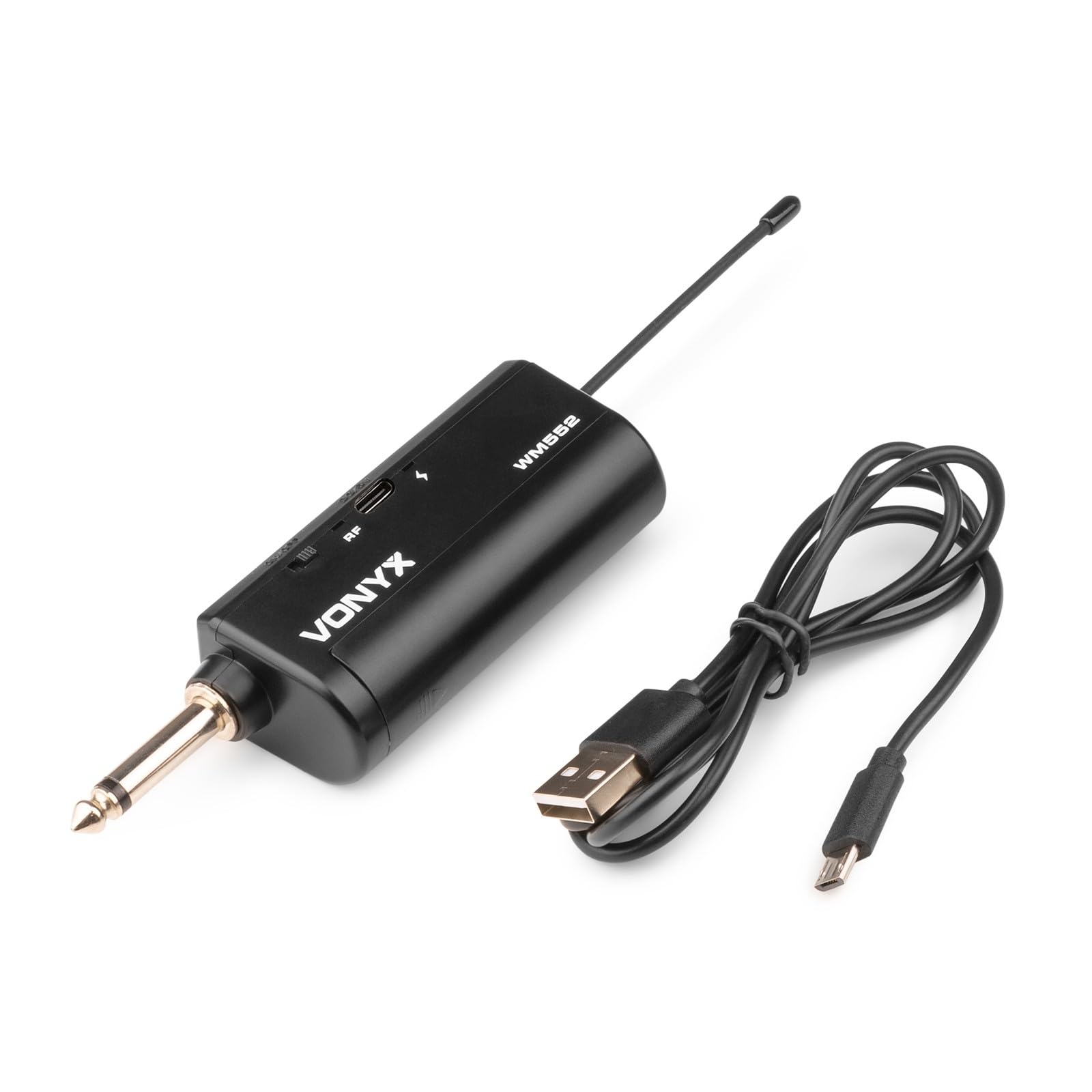 Vonyx WM552B Sistema inalámbrico UHF con 2 petacas | Dos petacas, diadema y solapa incluidas, 10 canales UHF, alcance hasta 50 m