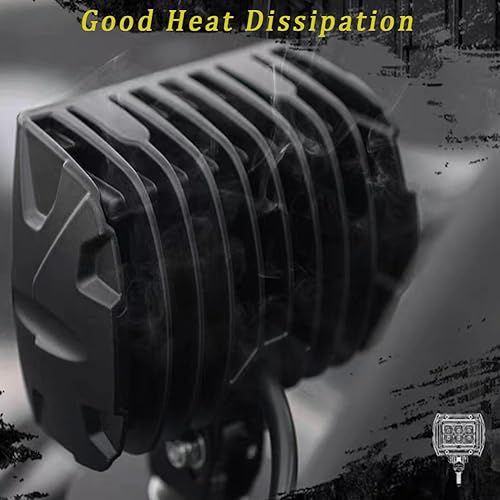 Miniatura 4 de Paquete de 2 luces LED para cápsulas, 3 pulgadas, 66 W, luces LED de conducción con haz combinado de inundación puntual, barras de luz automotriz