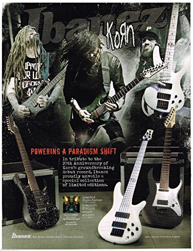 Ibanez Guitars - KORN - 20th Anniversary The Paradigm Shift - 2014 Print Advertisement