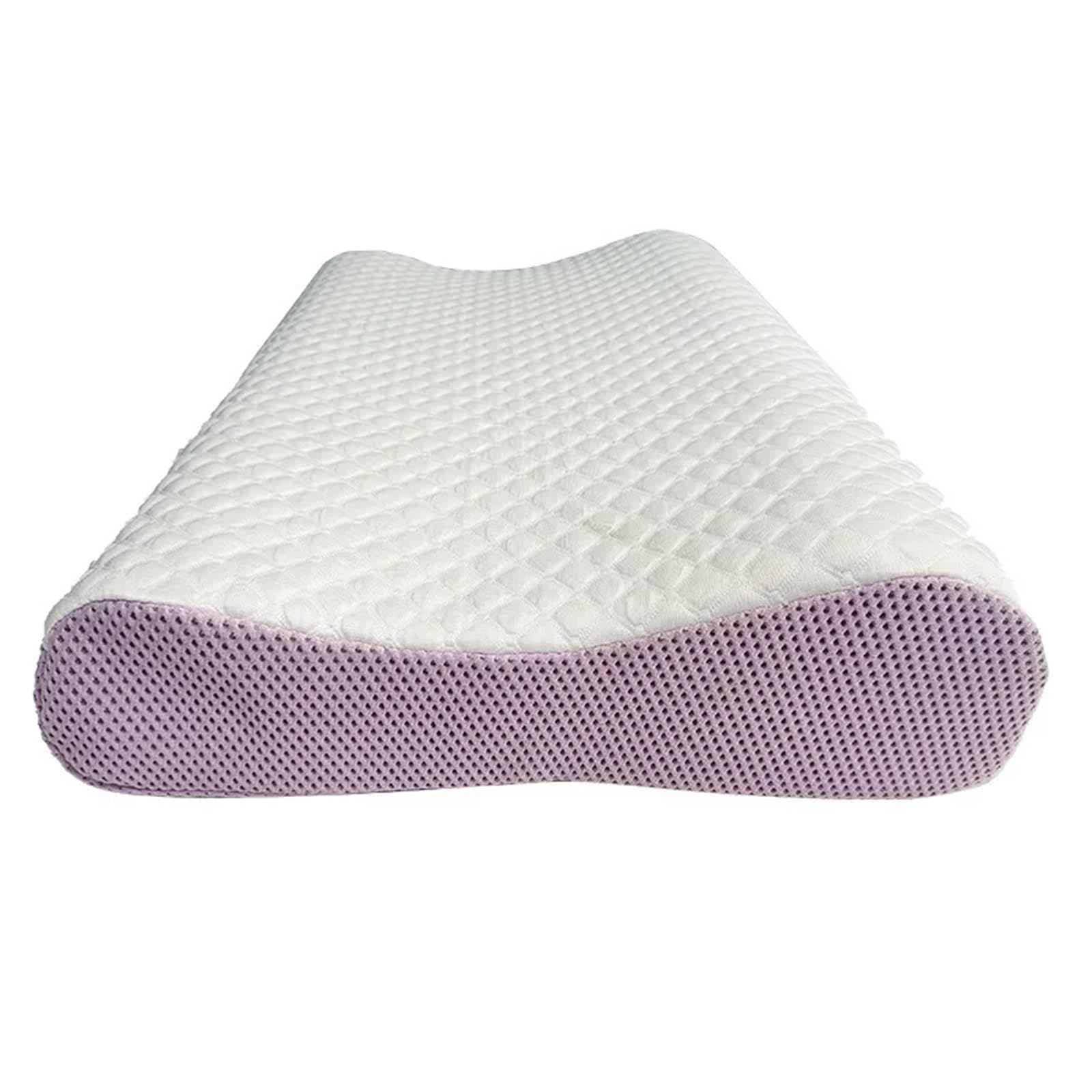Cuscino Lattice Cuscino Traspirante con Strato d'Aria Lavabile con Acqua, Cuscino cervicale in Lattice for Adulti.(44x27x5x6cm,with Pillowcases)