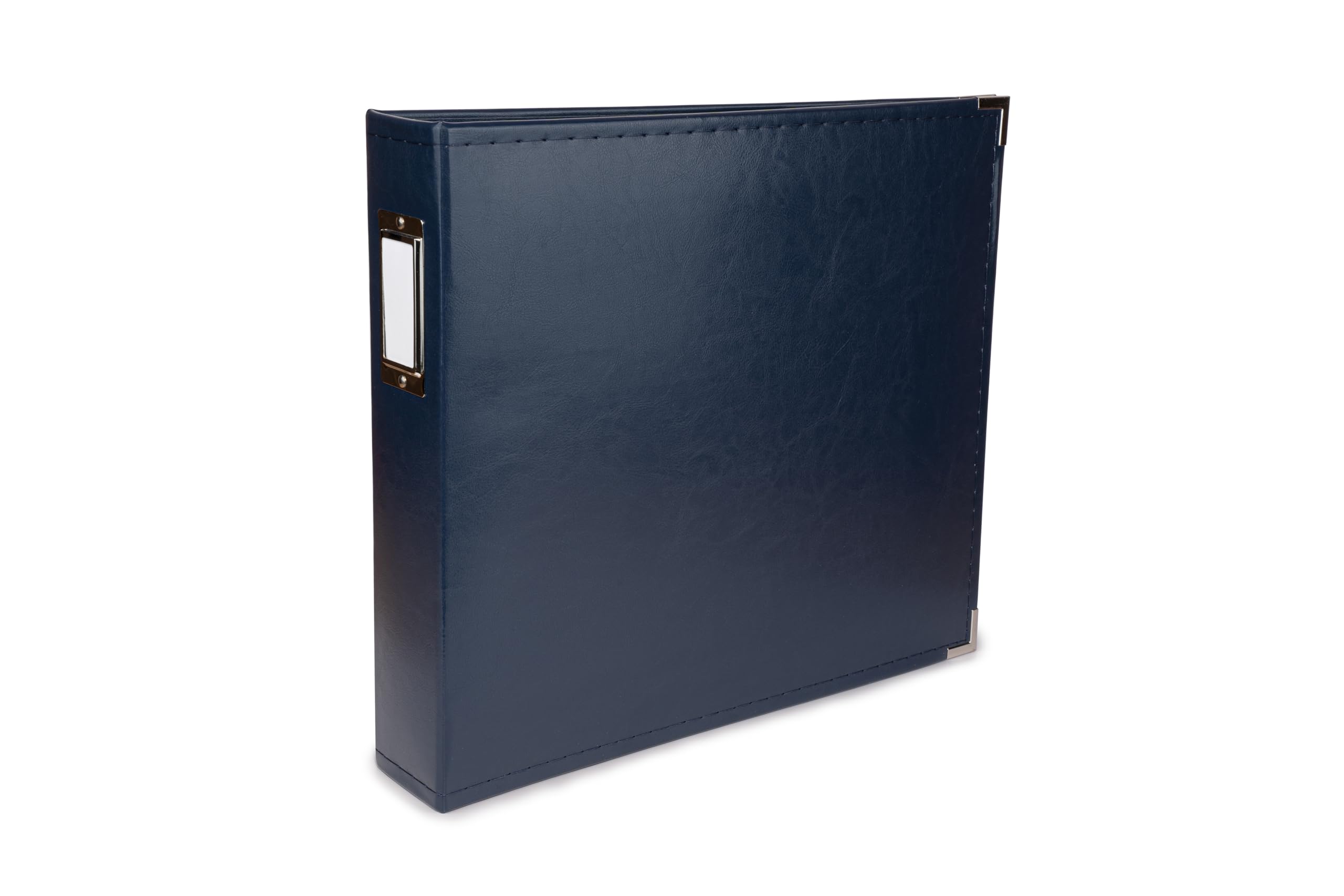 Heidi Swapp 12x12 Photo Album, Protect Memories and Photos, Soft, Durable Faux Leather, Classy Decorative Spine Label, Snag-free Rings, Includes 5 Page Protectors (Navy)