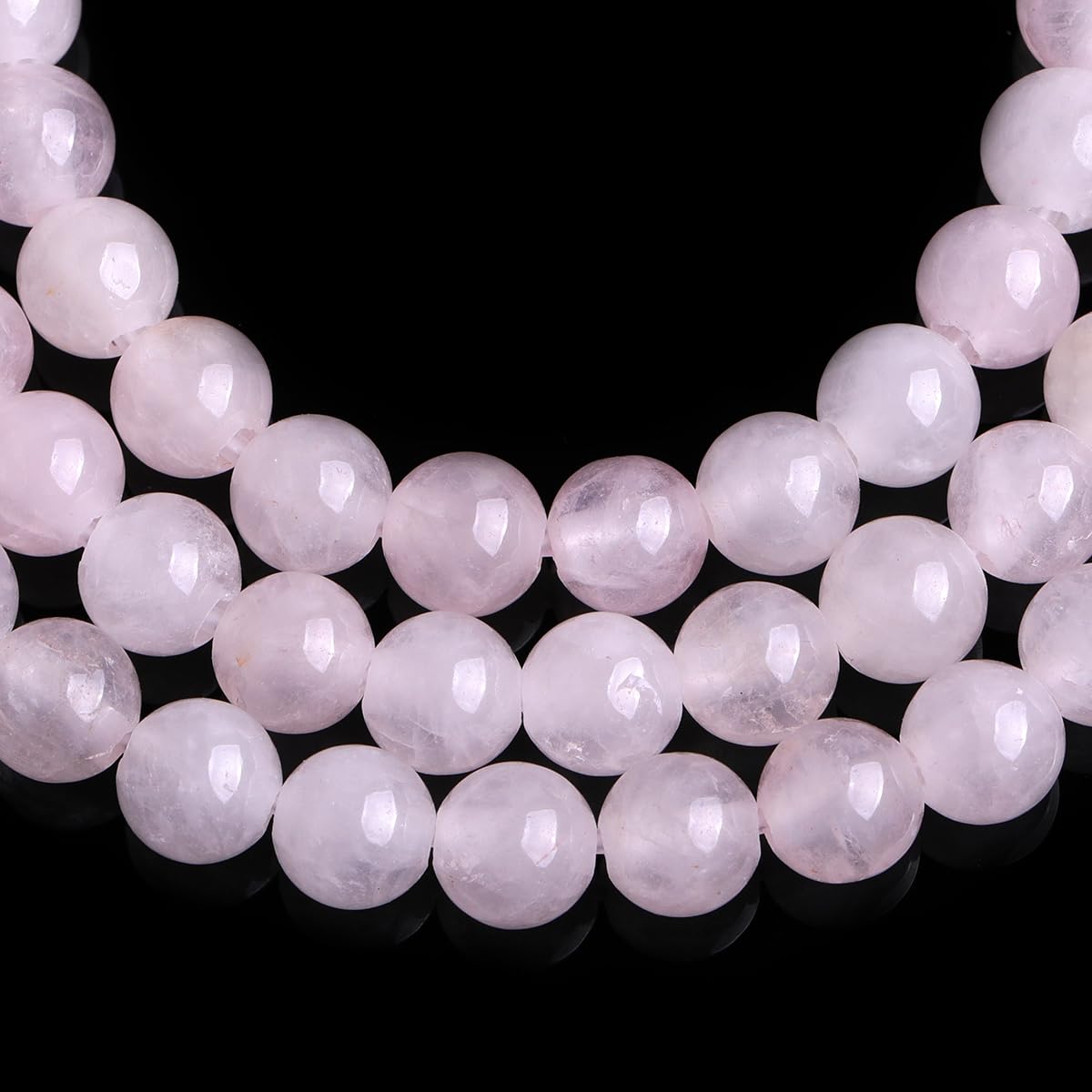 36 Pcs Natural Rose Pink Stone Beads - 10mm Gemstone Beads For Jewelry Making DIY - View #3
