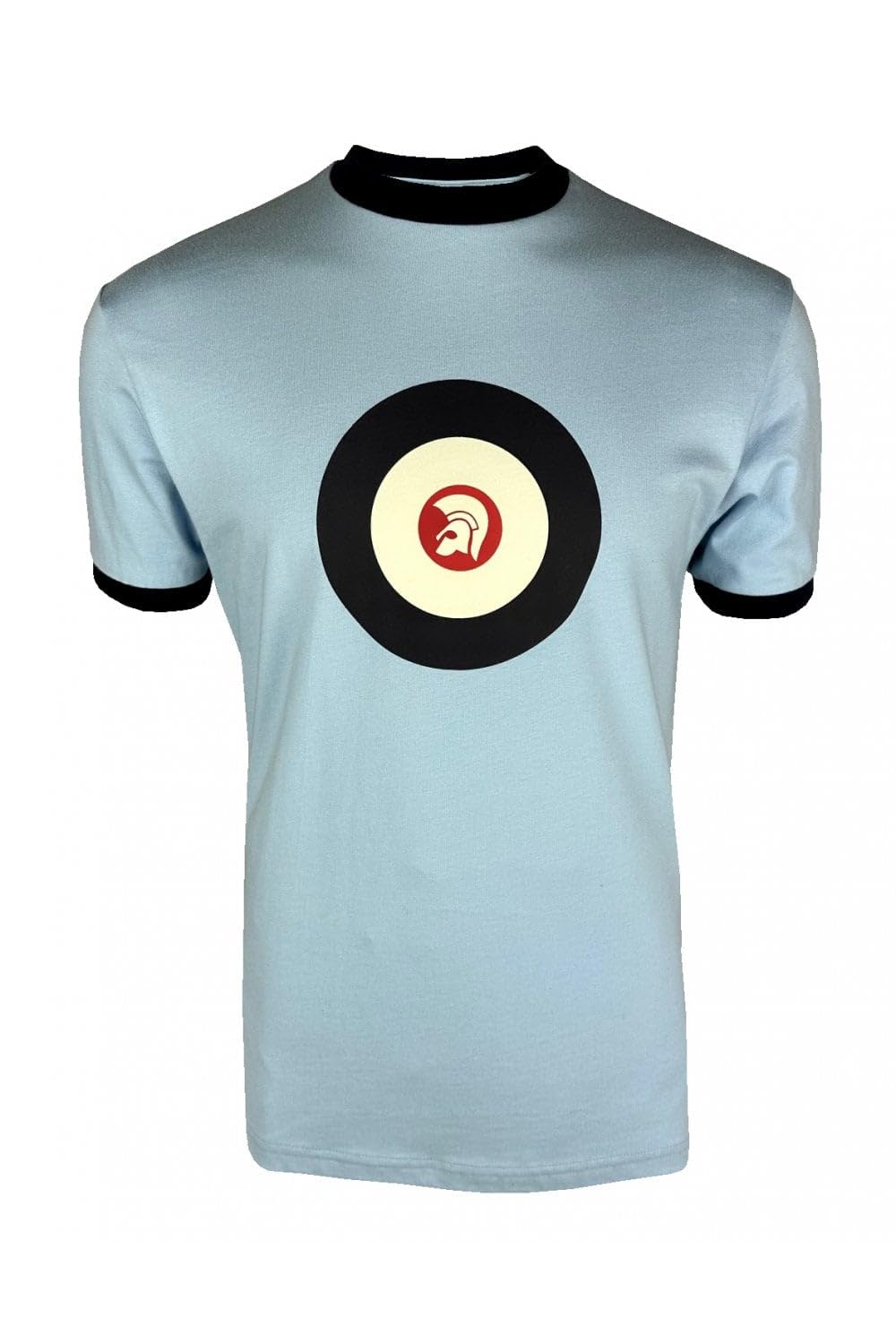 Trojan Men's Powder Target Logo Ringer Short-Sleeved T-Shirt - Tr/9090