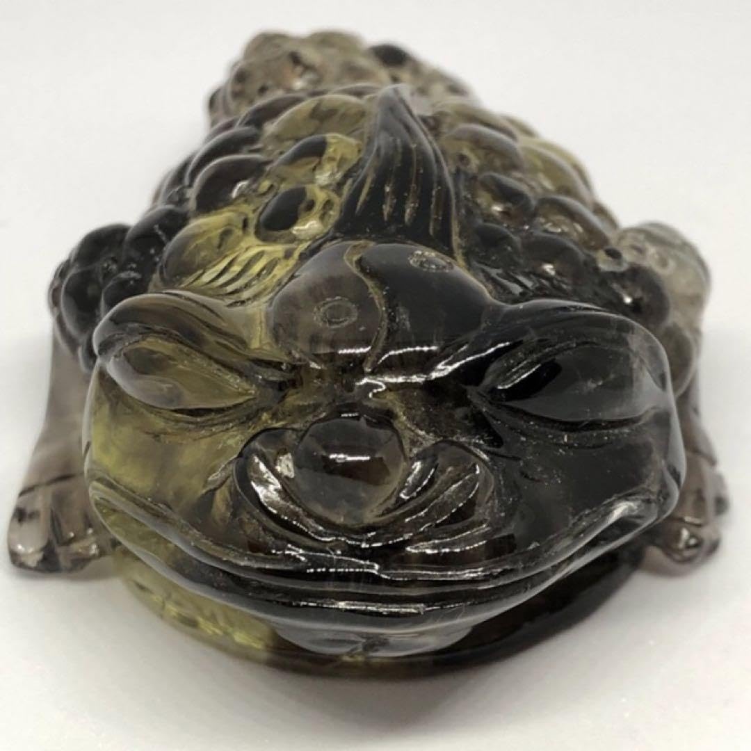3本足のカエル 金運 レモンクオーツ 三脚蟾蜍 風水 レア 【公式通販】