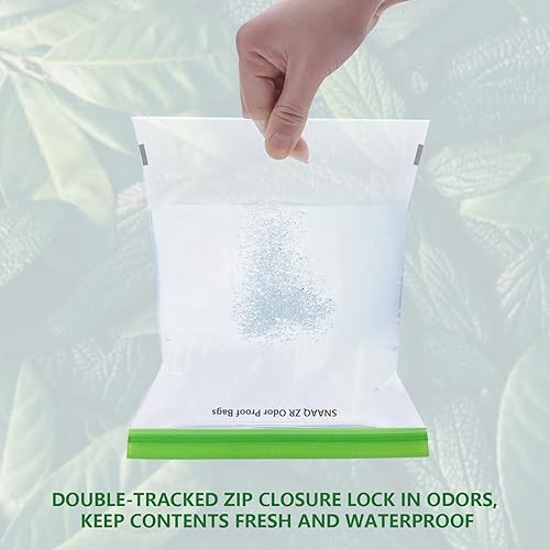 Miniatura 10 de Bolsas de almacenamiento a prueba de olores, 28 x 20 pulgadas, bolsas de almacenamiento reutilizables con cierre de cremallera de doble pista,