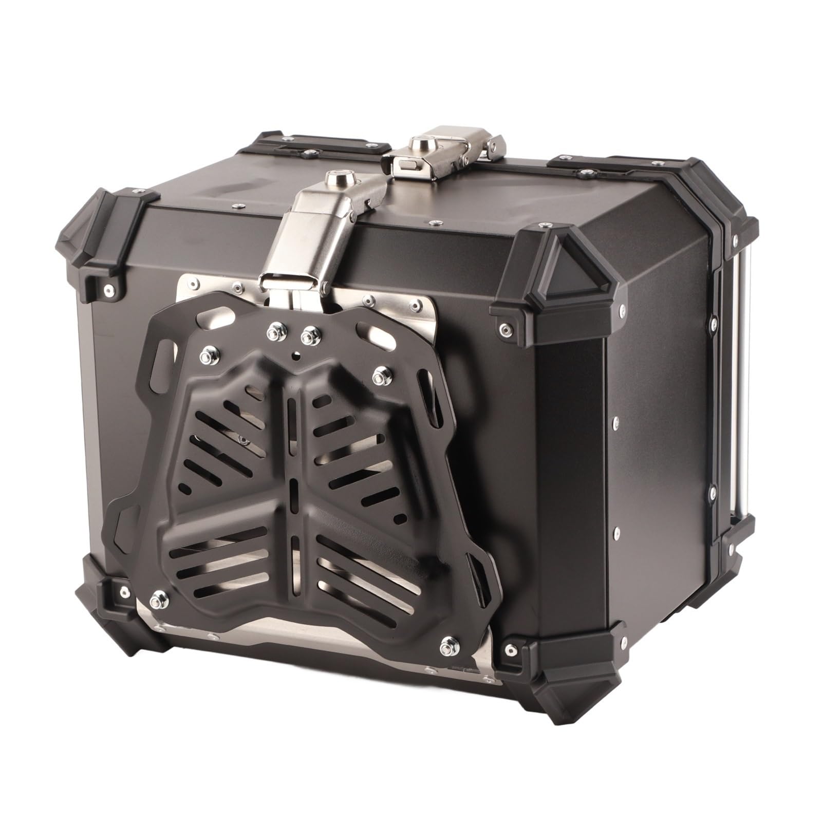 Uniwersalny czarny 45L motocyklowy aluminiowy kufer górny do przygody, bagażnik tylny