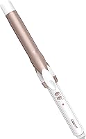 Conair Double Ceramic 1-Inch Curling Iron for Frizz-Free Classic Curls on Short, Medium & Long Hair, White/Rose Gold