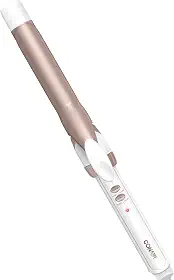 Conair Modelador de cachos de cerâmica dupla de 2,5 cm, barril de 2,5 cm cria cachos clássicos, modelador de cabelo para uso em cabelos curtos, médios e longos, branco