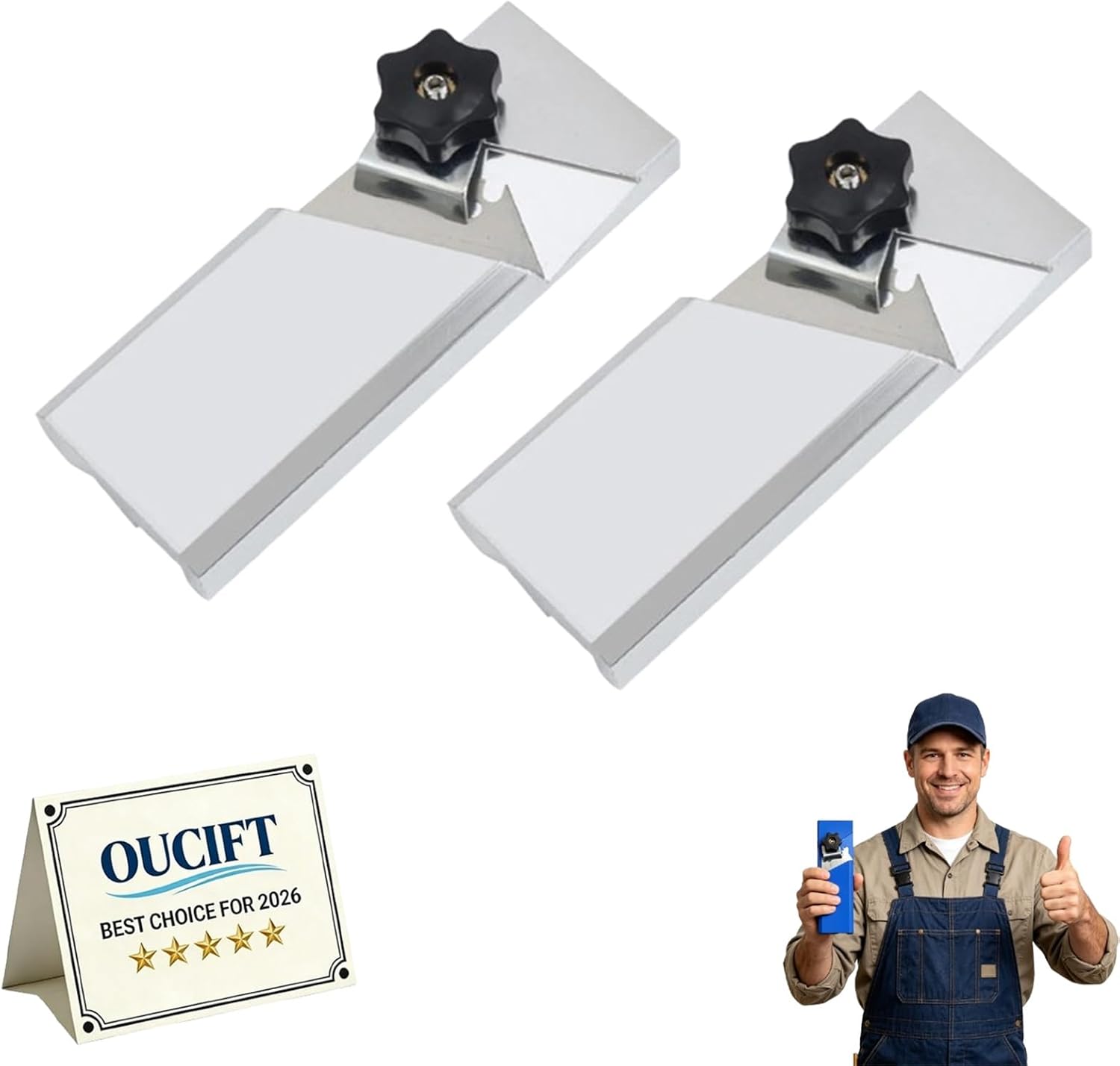 Woodworking Chamfering Tool, Hand Plane Gypsum Board Cutting Tool Dry Wall Edge Chamfer Bevel Double Slot 45 ° Plasterboard Fast Cutter Portable Precise Chamfer Plane for Wood(Silver,2pcs)