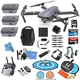 DJI Mavic PRO Drone Quadcopter Flymore ALL YOU NEED & MORE Combo w/ 3 Batteries, 4K Professional Camera Gimbal Bundle Kit w/ Amazing Accessories
