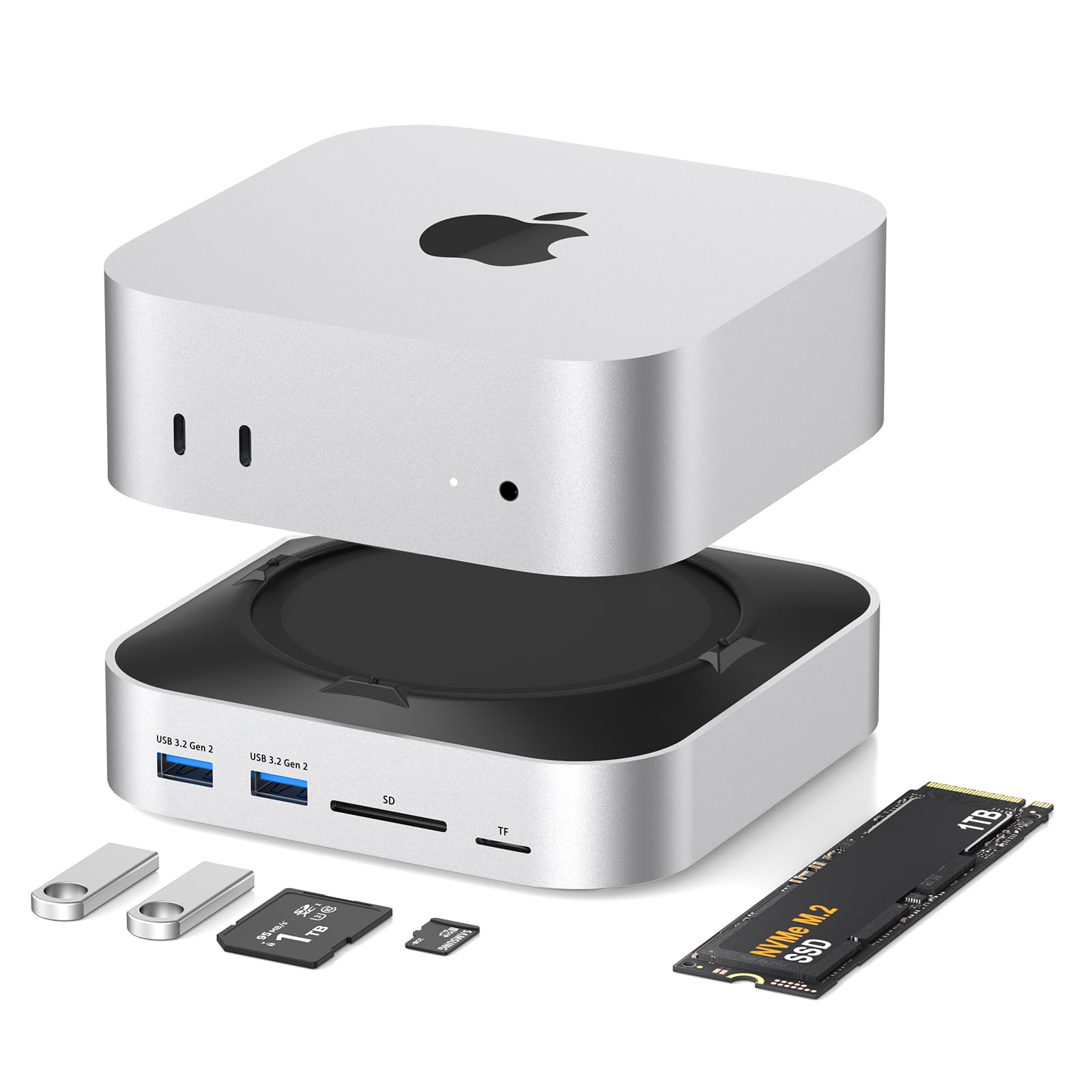 Amazon.com: BAOZEE Mac mini Dock with NVMe SSD Enclosure, USB-C