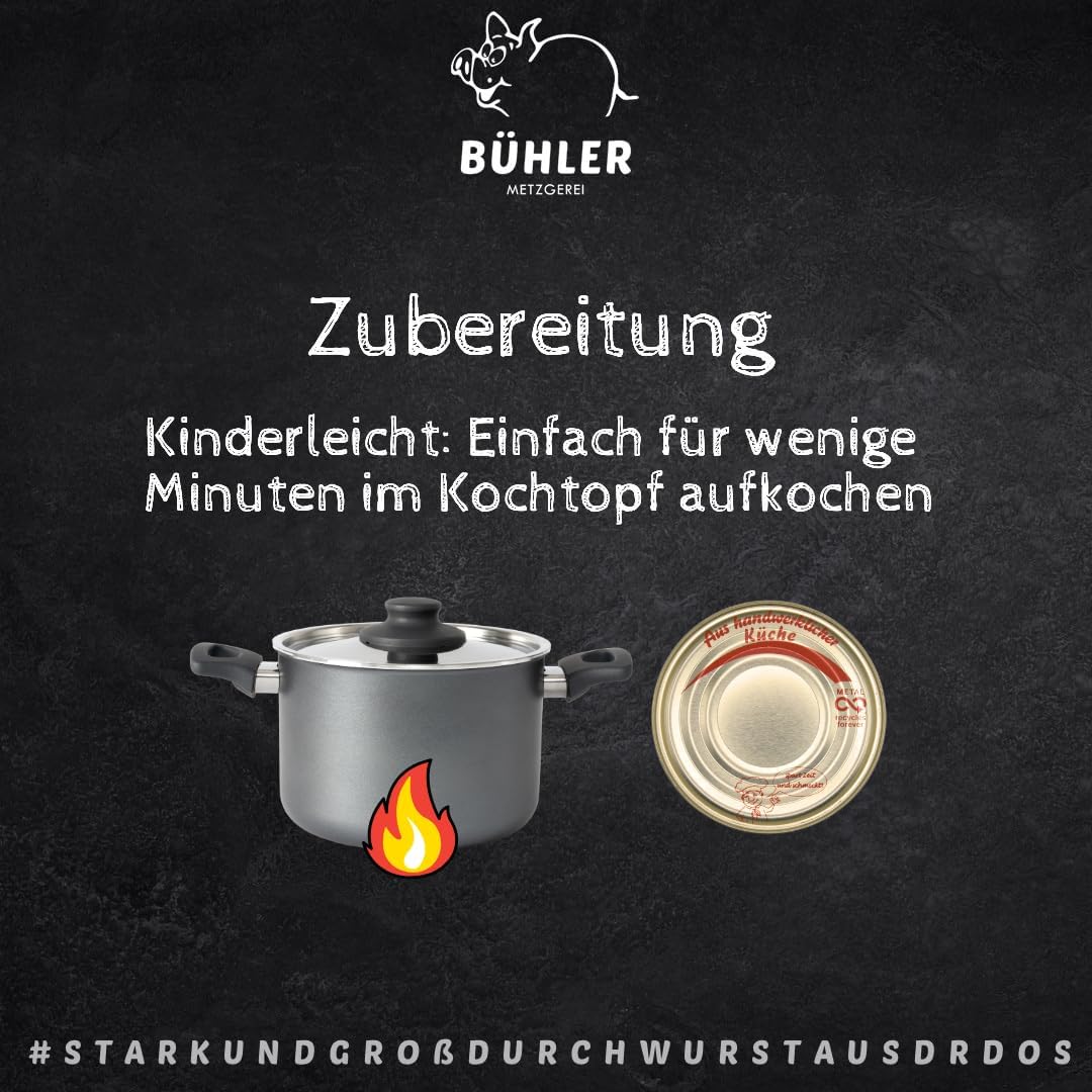Rehbraten Fertiggericht in der Dose 800g Wildbraten aus edlem Wildfleisch lange haltbar ideal als Notnahrung Rehfleisch aus Deutschland Wildgericht Dosengerichte Metzgerei Bühler (400g, 400, gramm)