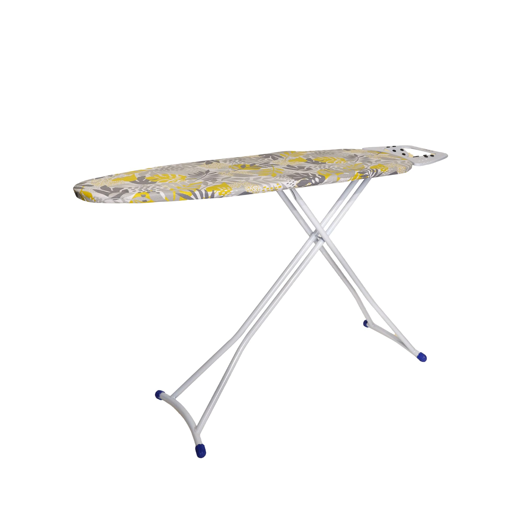 Finiky Seville Ironing Board| Portable and Foldable Ironing Table for Clothes| Height Adjustable Ironing Table with Silicon Pad for Iron Rest, Size- 122x38cm, (Floral)