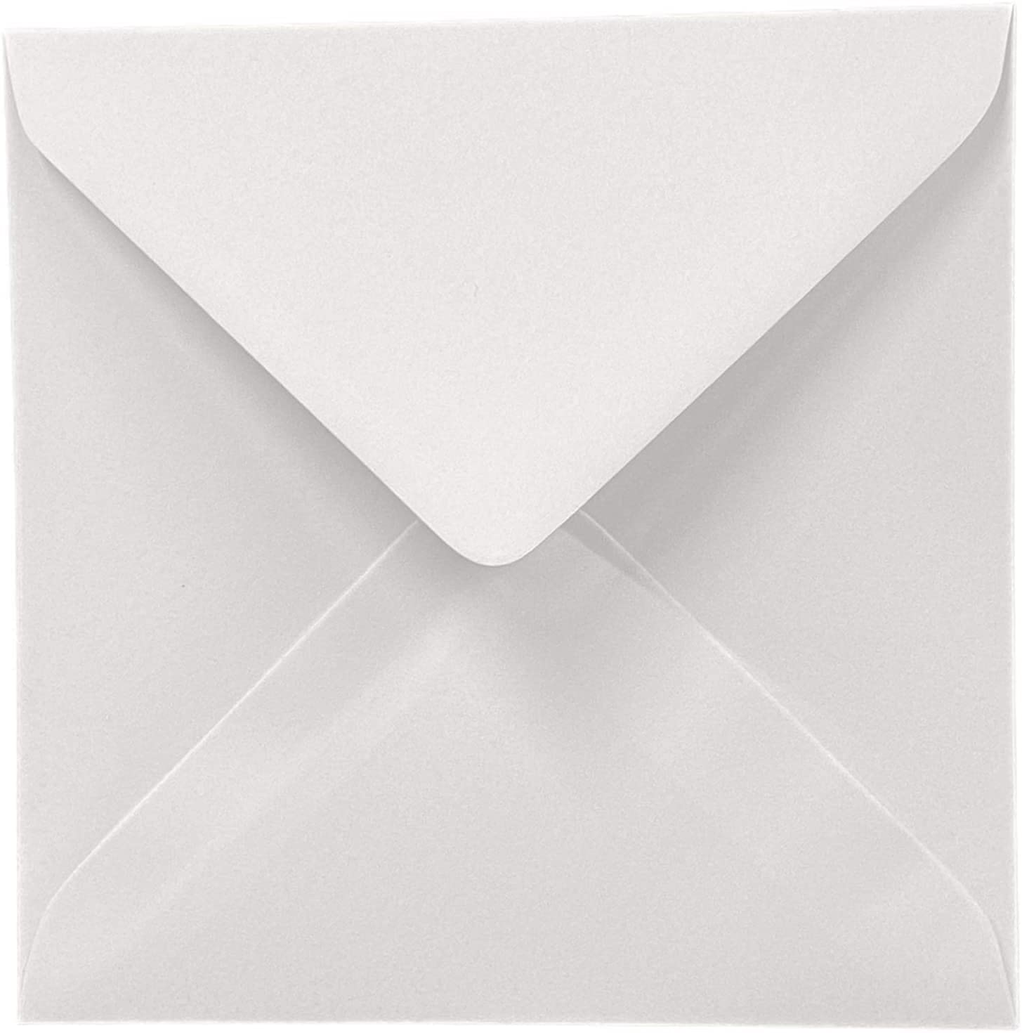 DJP Square White Envelopes for Greetings Cards 155mm x 155mm, (6" x 6"), 50 Pack, 6x6