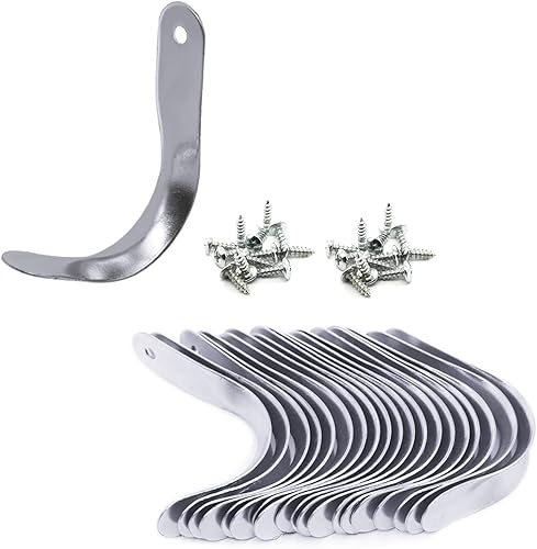 OLIREXD 20 ganchos de pared resistentes pequeños utilitarios para garaje, ganchos individuales resistentes en forma de J, ganchos para colgar en la