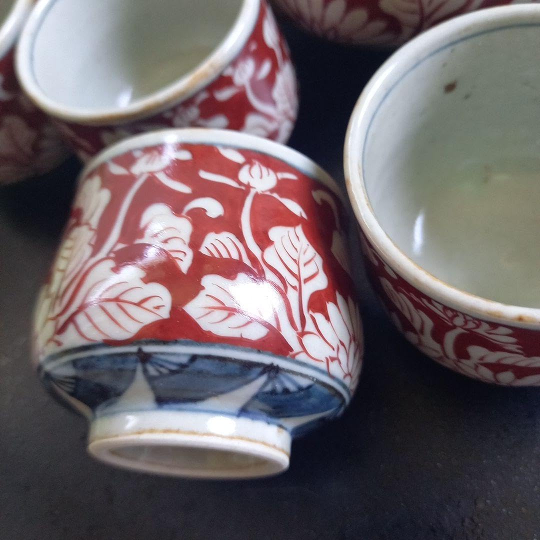 佐藤走波 六代 染錦 草花文 高杯小鉢 四客 佐藤走