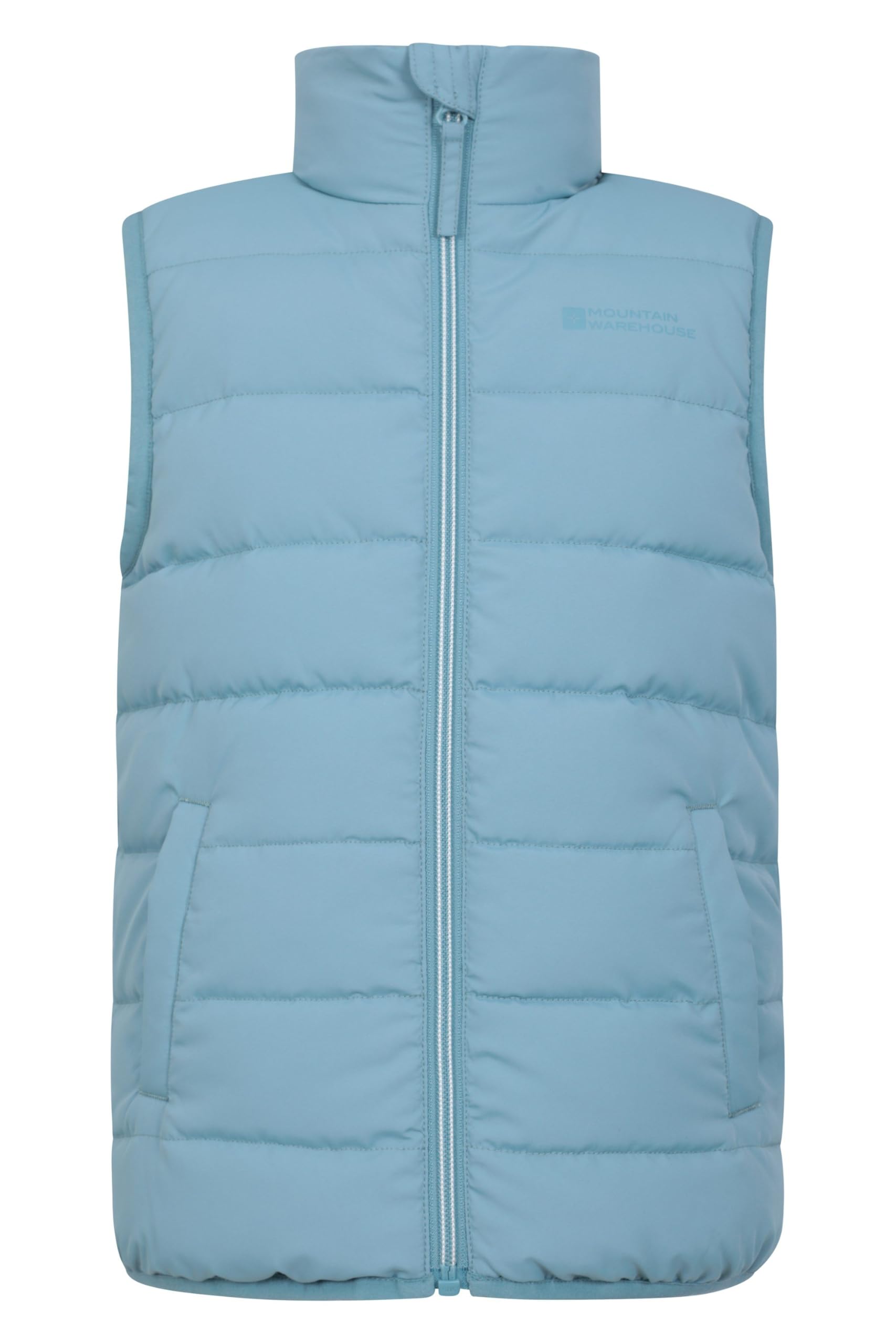 Mountain Warehouse Light Blue Rocko Kids Borg Lined Padded Gilet Kids Size 11-12 Years