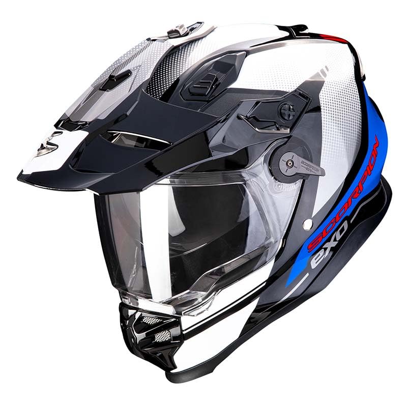Scorpion ADF-9000 Air Casco Adventure Enduro Dual Sport ECE 22.06 con Visiera Trasparente e Parasole Integrato – Calotta Ultra TCT Leggera – Interni Kwikwick3 – Chiusura Doppia Fibbia (M)