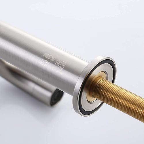 Miniatura 7 de KES L4317LFF12-BN - Grifo de baño de 8 pulgadas con 3 agujeros, moderno, latón con mangueras de suministro, níquel cepillado, drenaje de fregadero