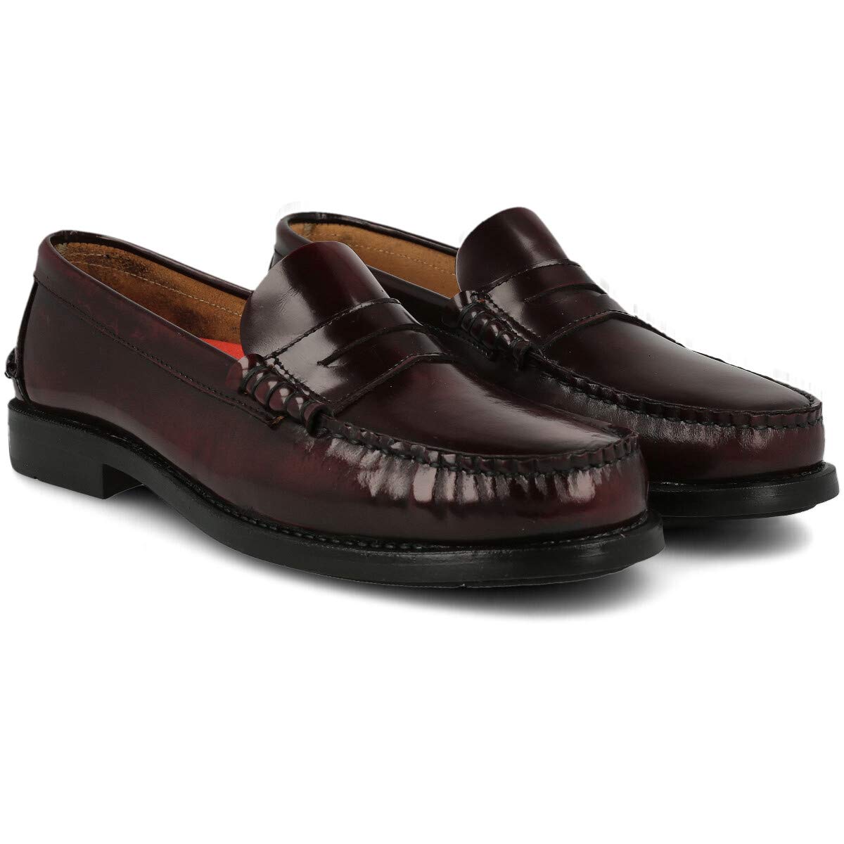 Mocassini Scarpe Loafer in Pelle da Uomo, Prodotto in Spagna. Scarpe Classiche Mascherina e Nappe per Cavaliere, Suola in Gomma Molto Flessibile, Pelle Antirughe