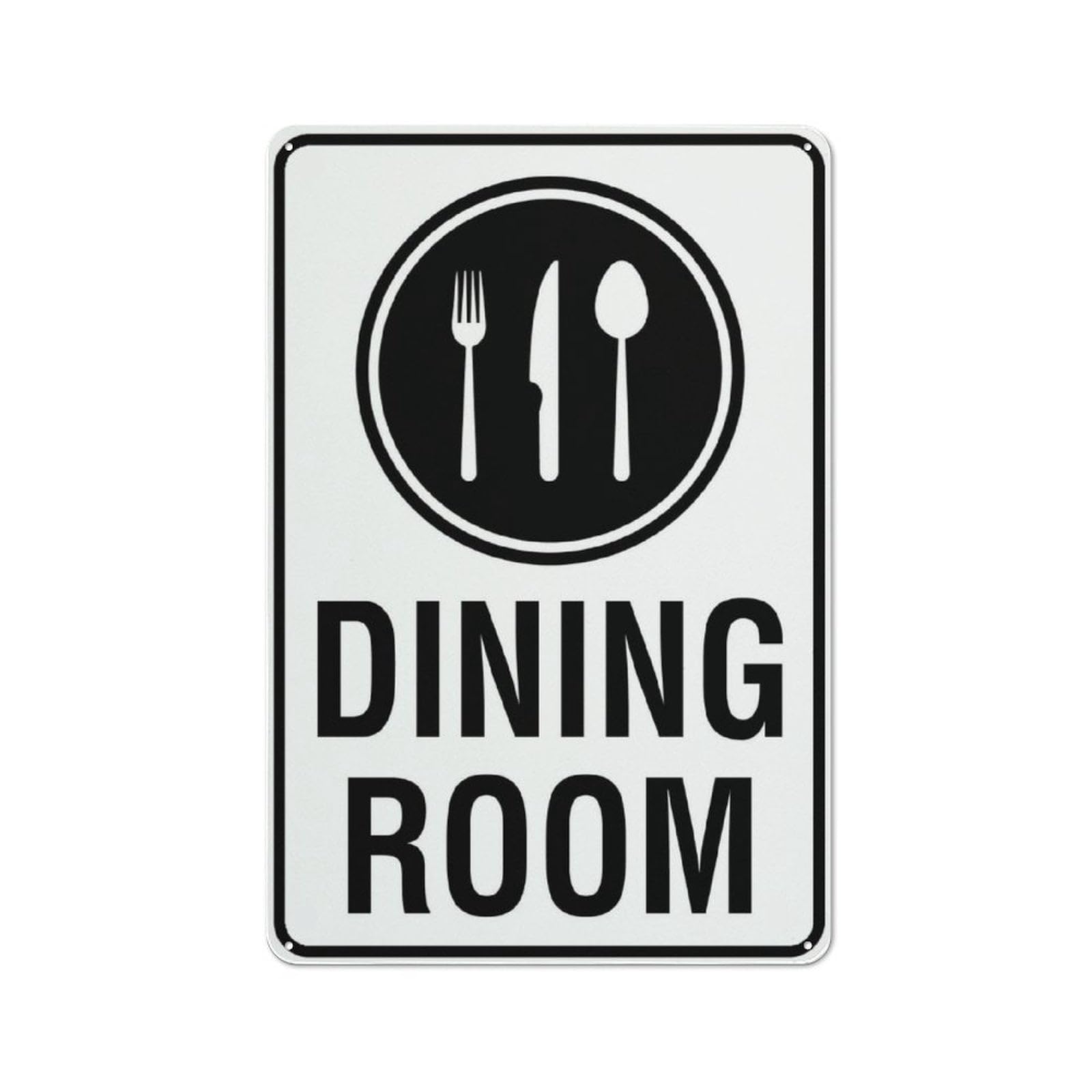 Dining Room Outdoor Sign - UV Printed Aluminum 12"x8" Weatherproof Security for Home or Business