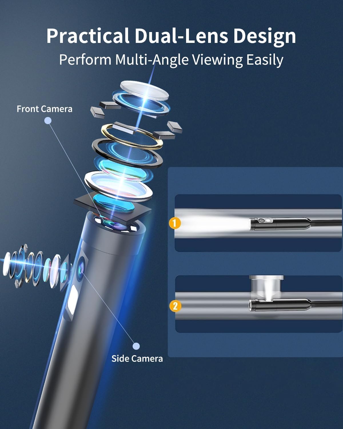 Endoscopio Per Smartphone 1080p HD | Sonda Impermeabile 5m Con LED | Compatibile IOS E Android