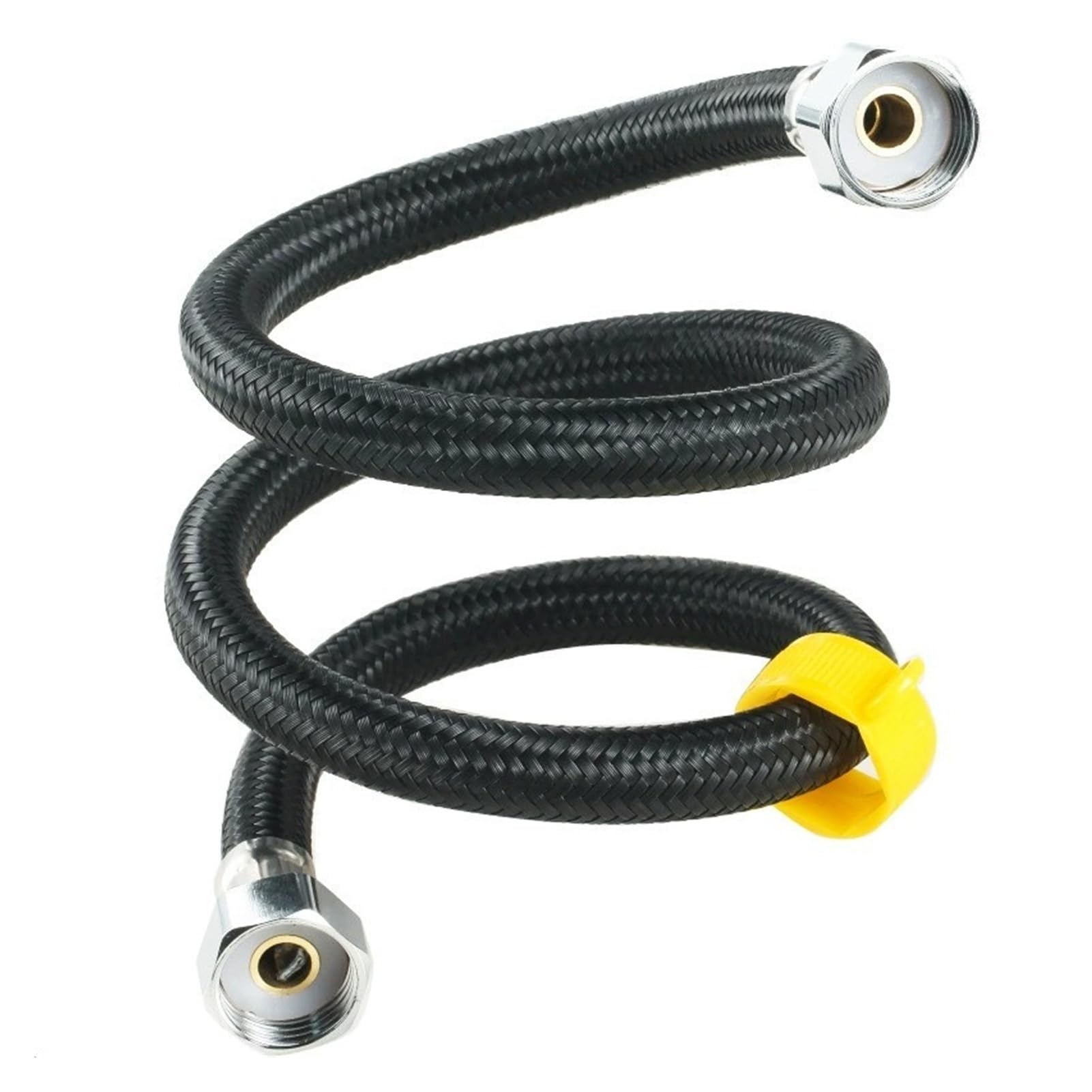 1pcs 20-200cm Faucet Black Braided Water Pipe 1/2 Inch Hot and Cold Inlet Hose Heater Flexible Connecting(20cm)