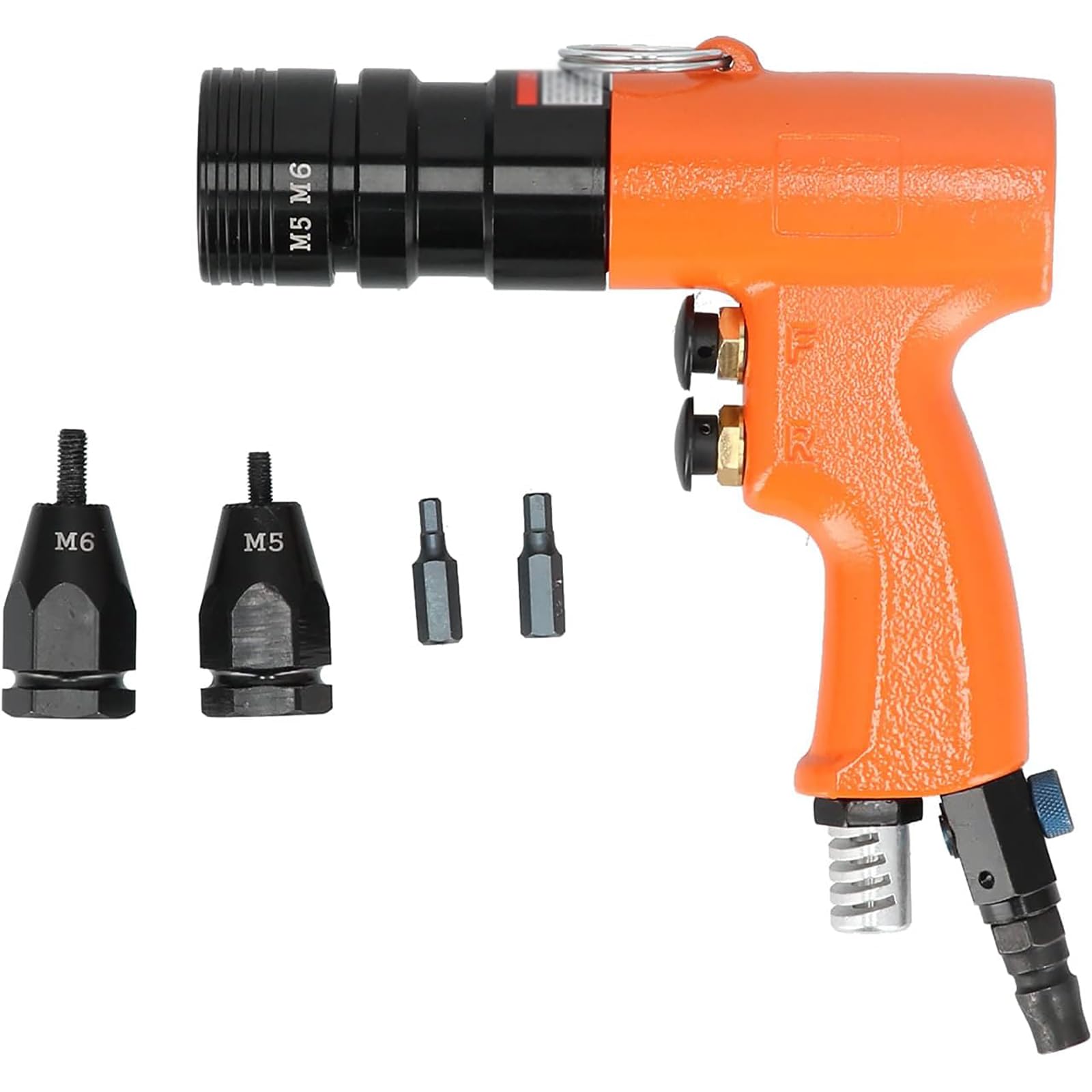 XNZJHPP Heavy-Duty Pneumatic Rivet Nut Gun with Adjustable Speed, M5-M6 Rivnuts, Strong Pulling Force for Industrial Alloy Steel Riveting Operations