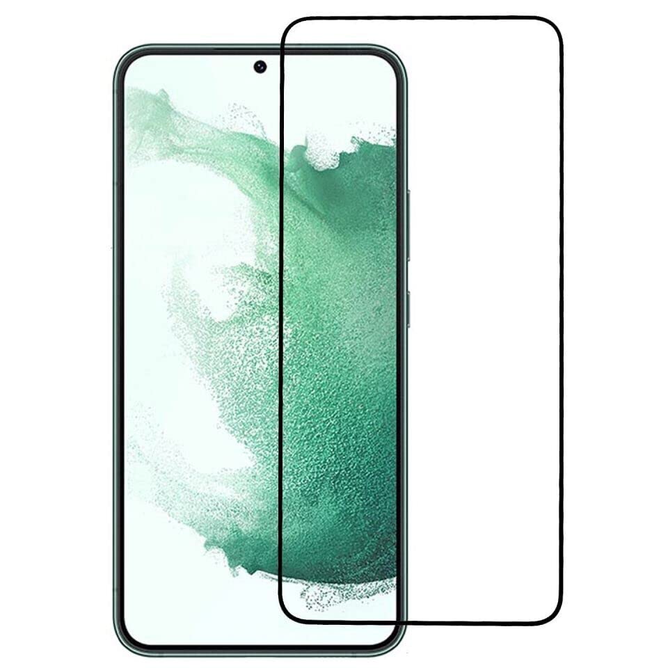 Image of Casodon 5D Tempered Glass Screen Guard for Samsung Galaxy S23 Plus 5G (Black),Finger Print Scanner Compatible with Easy Installation Kit