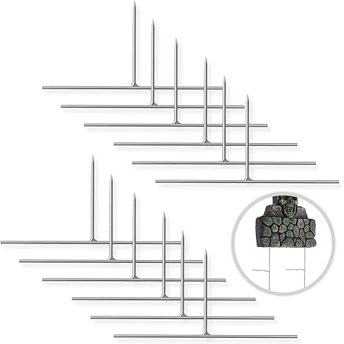 Pack of 24 Metal Halloween Tombstone Stakes Heavy Duty T-Shaped for Graveyard Styrofoam Decorations