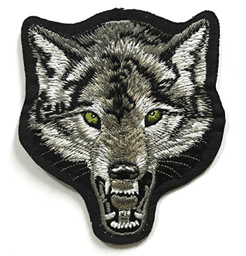 Wolf Patch - Embroidered Patches - Iron on Patches - Backpack Patches - Size 9.5 x 11 Cm.