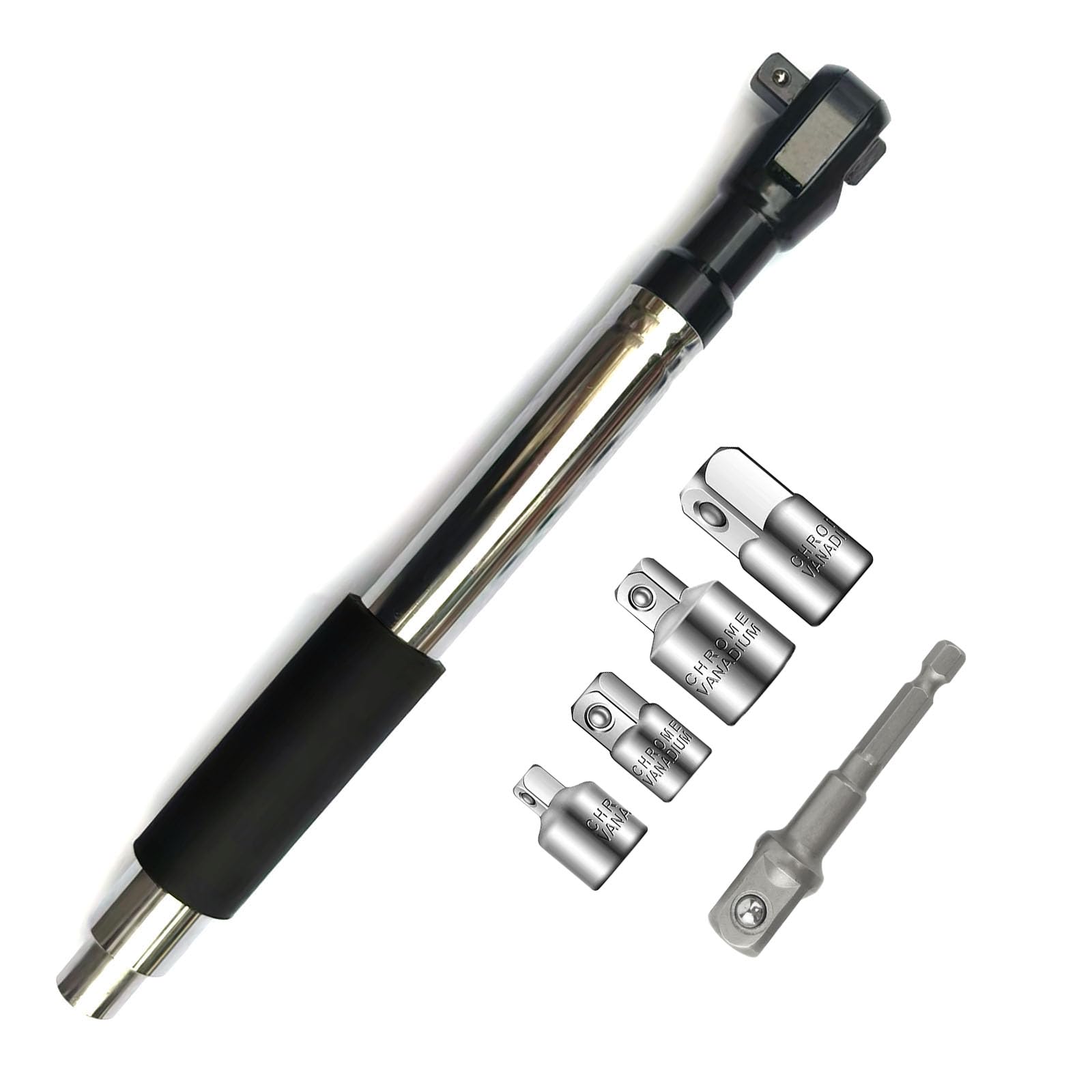 Tigbrother Offset Wrench Extender - 1/2" Drive Impact Wrench Adapter, Heavy-Duty Ratchet Extension for Tight Spaces, Fits Standard Sockets