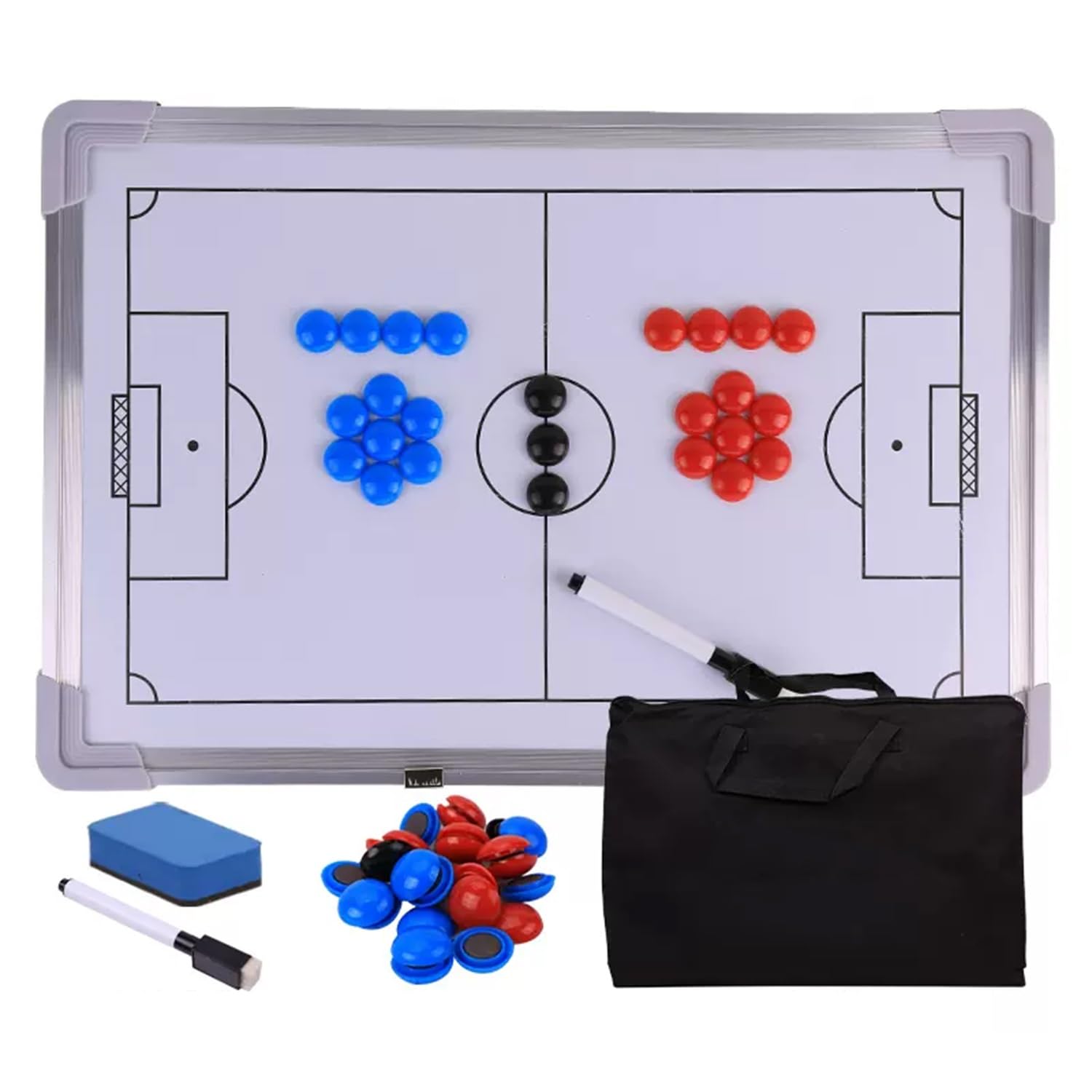 Craftnestuk Football Coaches Board Soccer Dry Erase Tactical Board, Magnetic Football Whiteboard Coaches Clipboard, Training Assistant Equipment