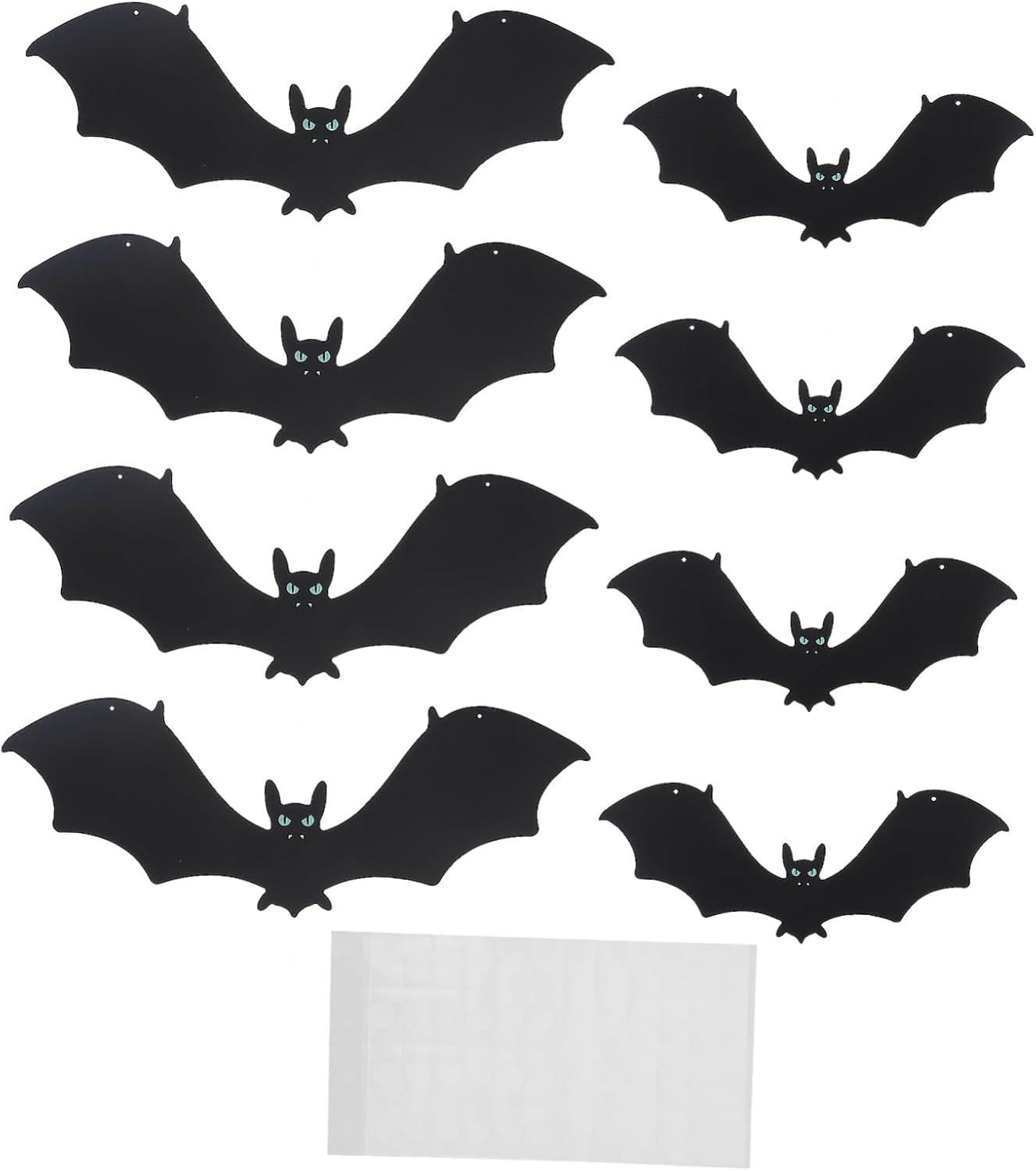 1Set Luminous Halloween Bat Hanging Decor with Bats Bats Adhesive Dots for Party Haunted House Decorations