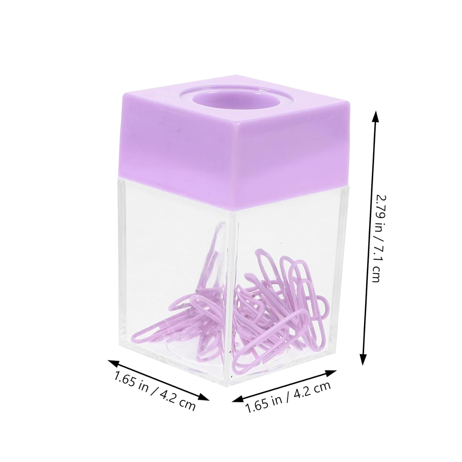 Operitacx 2pcs Creative Macaron Color Paper Clip Dispensers Transparent Storage Boxes for Office Desk Organization and Stylish Paperclip Holders for School Supplies