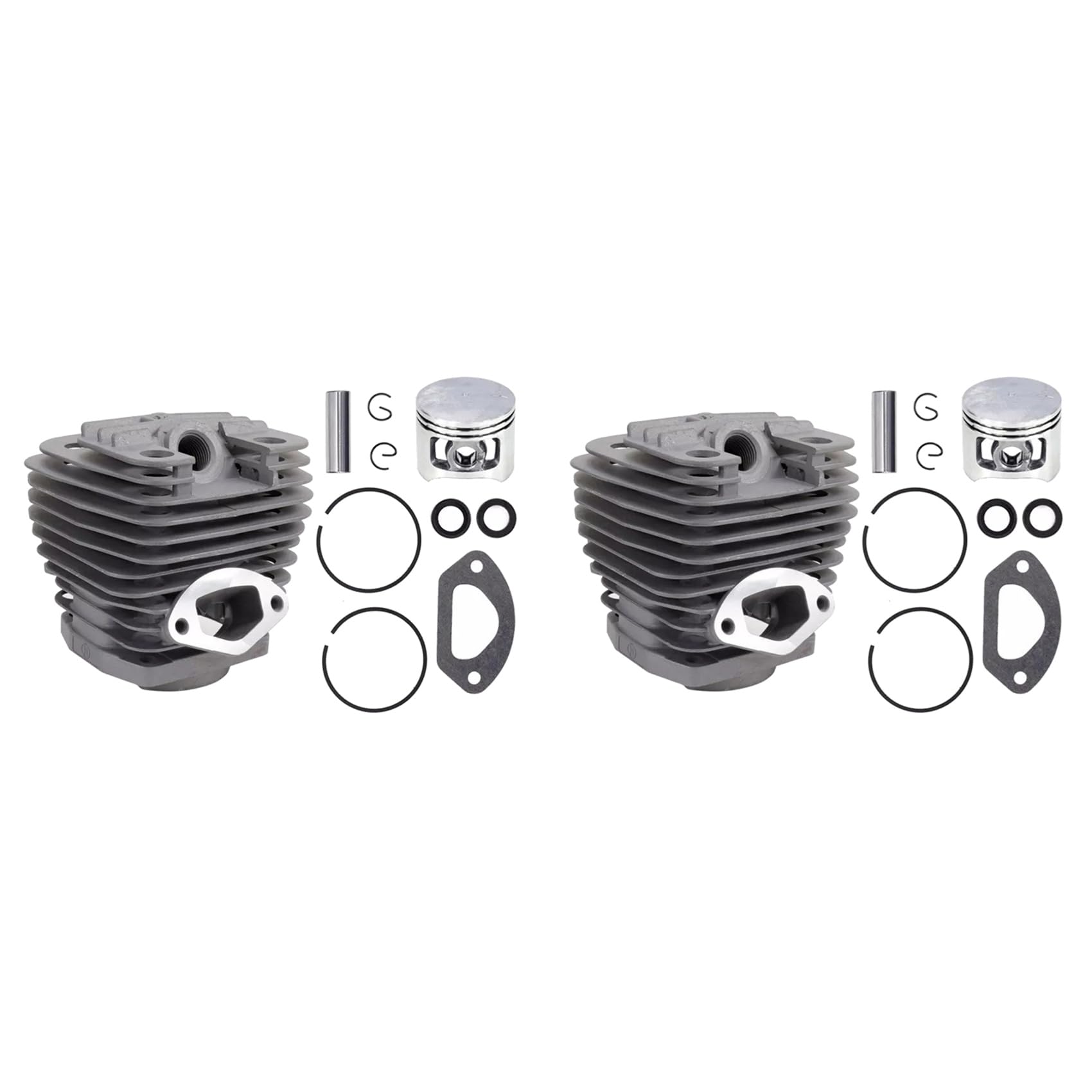 2X Cylinder Piston Gasket Assy Chinese 5800 58Cc Chainsaw Engine Rebuilt Kit