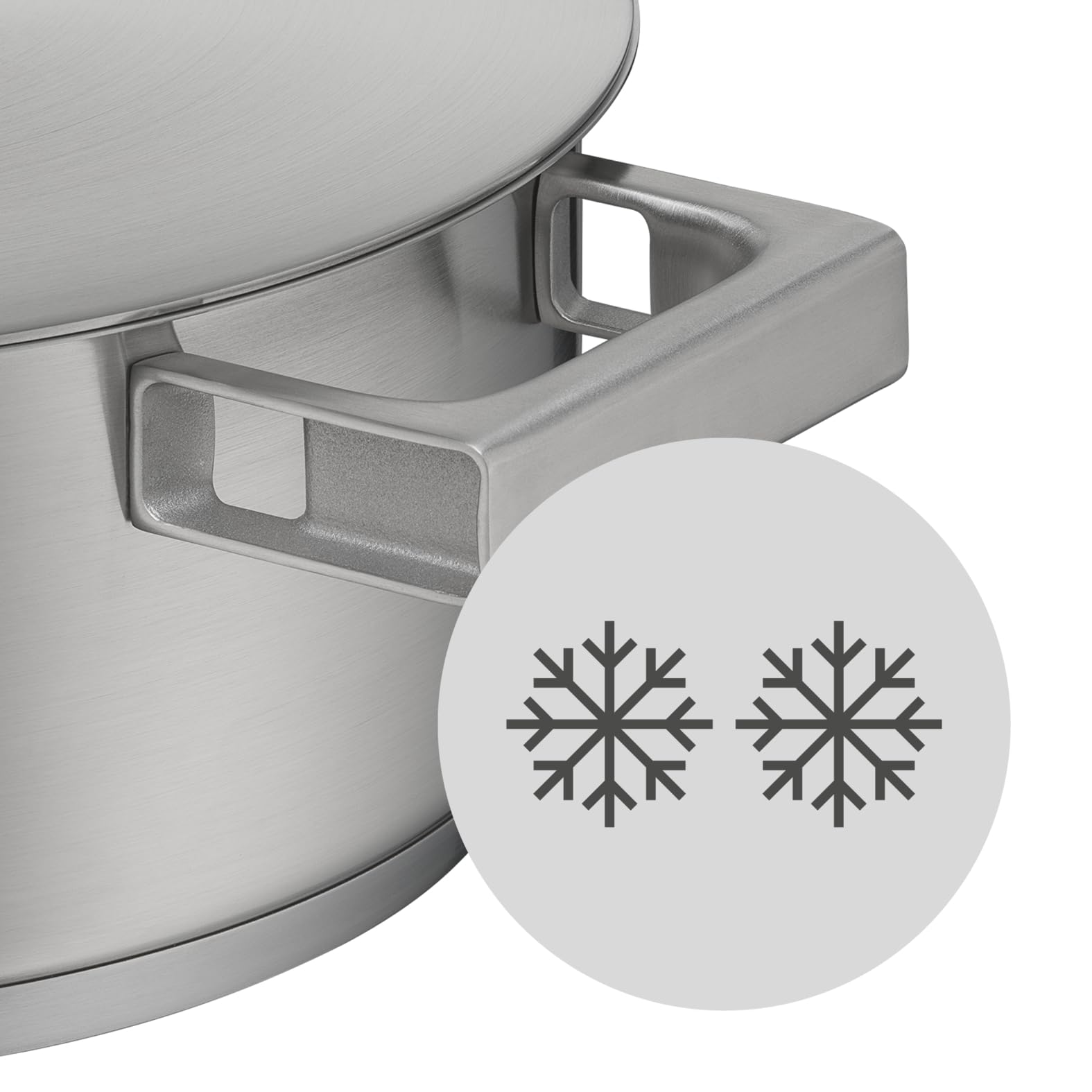 WMF Ultimate Cool - Pentola piccola 20 cm, coperchio in acciaio inox, a induzione, 2,5 l, in acciaio inox Cromargan opaco, manici che riducono il calore, pentola a induzione con scala interna,