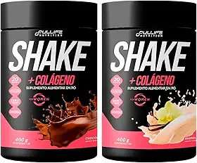 Shake Substituto de Refeição Com Colágeno Fullife 400g 2 Unidades (400g, Chocolate e Baunilha)