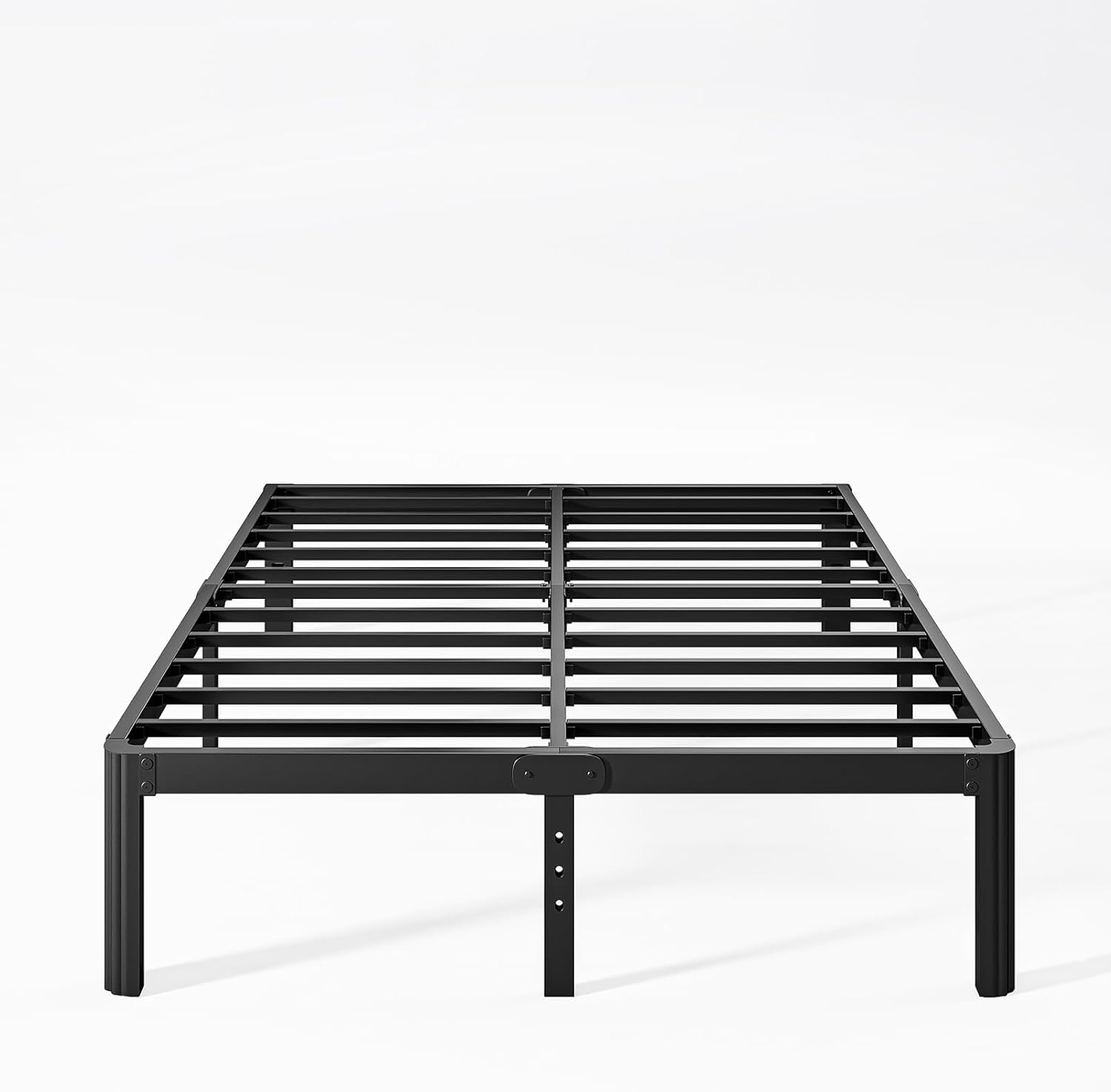 KERAMIK 12 Inch High Full Size Bed Frame No Box Spring Needed, Full Bed Frame Metal with Round Edge, Easy Assembly, Heavy Duty, Black Full 12 Inch