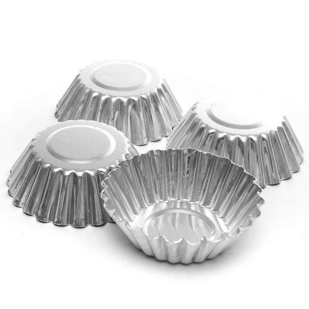 Cabilock 100piezas Moldes De Tartas De De Metal Antiadherente Herramienta Para Hornear Para Magdalenas Pasteles y Postres