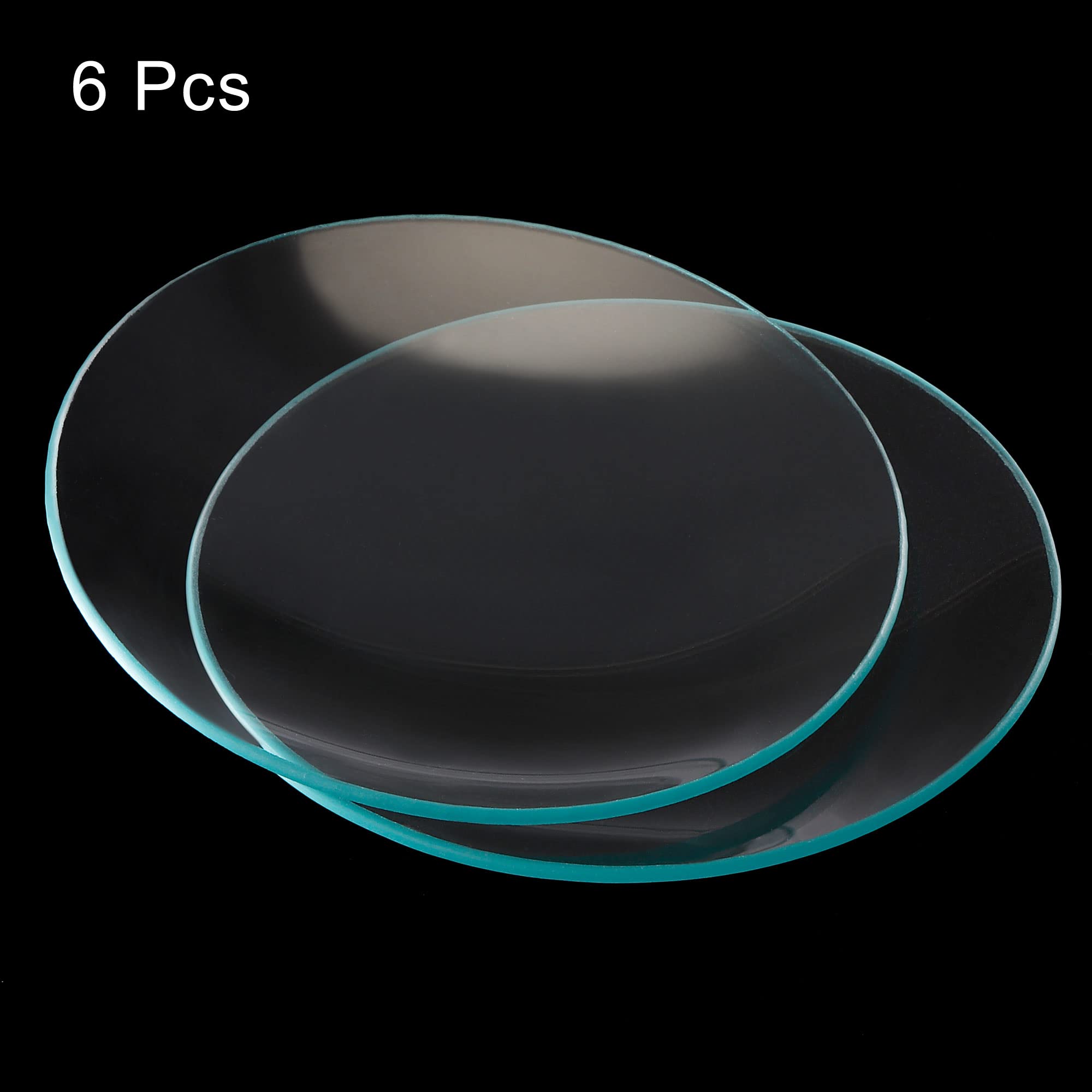 PATIKIL 90mm Diamètre Montre Verre, 6 Paquets Bécher Couverture Lisse Bords Chanfreiné Arc pour Laboratoire, Transparent