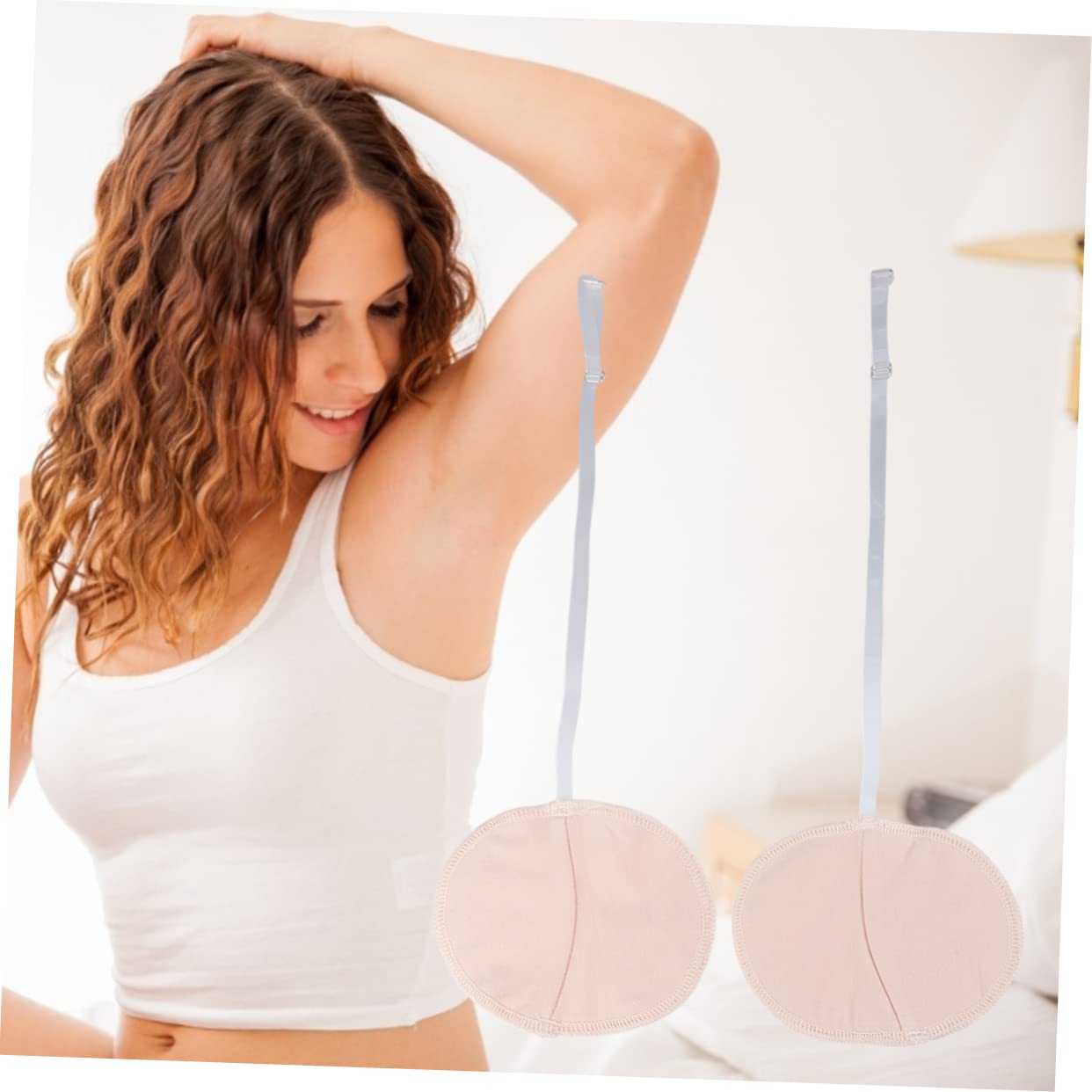 1Pair Reusable Underarm Sweat Pads Soft Sweat Absorbent Mat for Men and Women Keep Your Armpits Fresh Machine Washable for All Skin Types