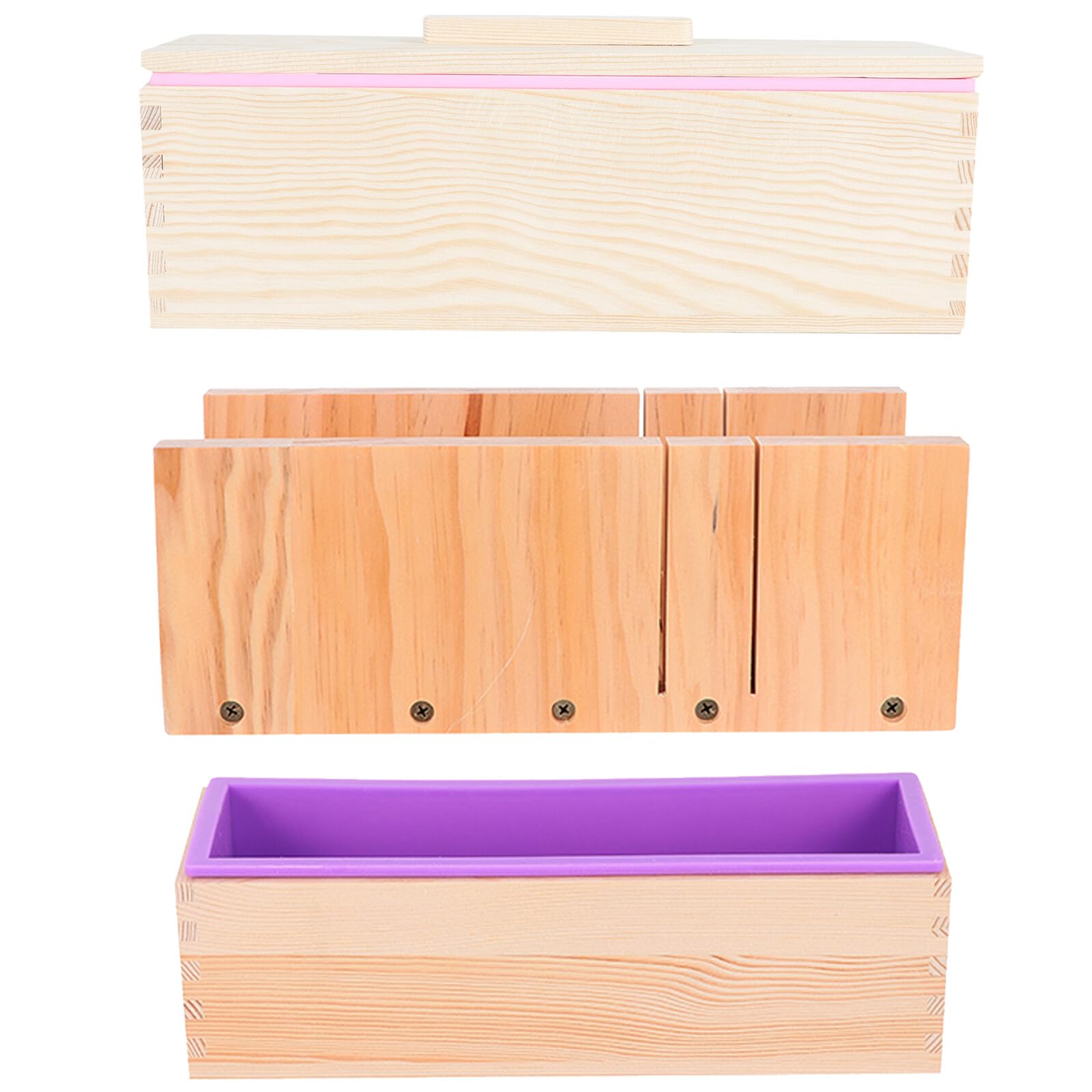 Moule à pain rectangulaire avec couvercle en bois silicone de cuisson pour toast fait maison