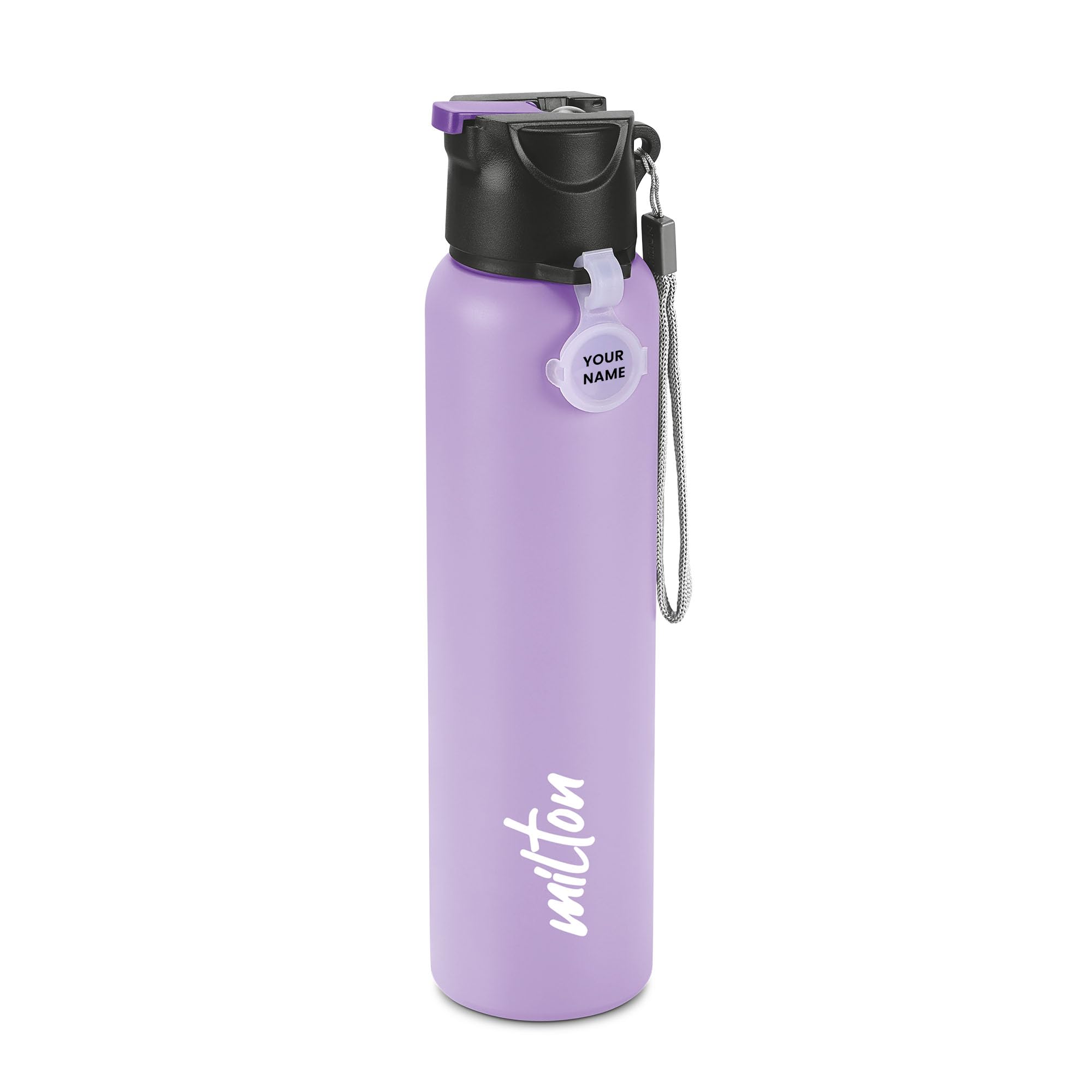 MILTON Sipstar 1000 Stainless Steel Sipper Water Bottle 875 ml, Single Walled, ISI Certified I Leak Proof Lid, Rust Proof I for School, Office, Gym I Purple