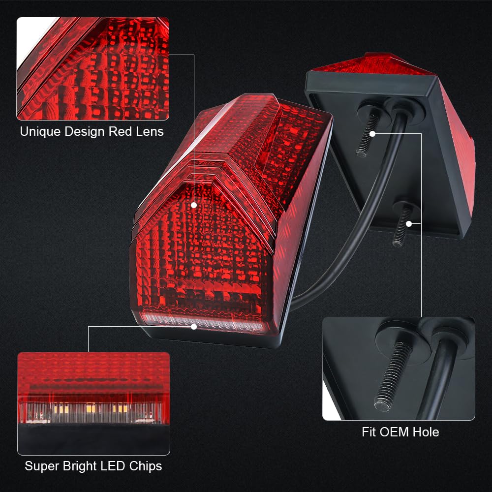 LED Tail Light With License Plate Light For Honda XR650L, XR600R - Red Lens, Brake & Running Light